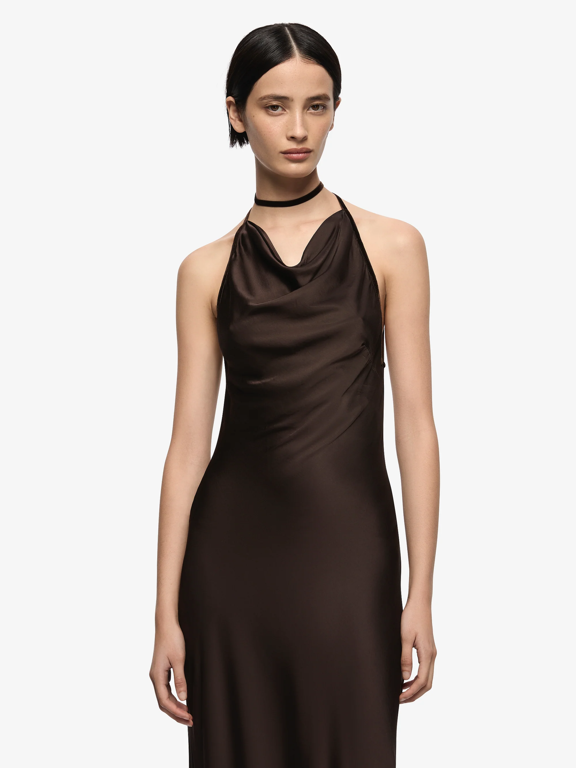 ALROSE MAXI DRESS - DARK CHOCOLATE - Image 3