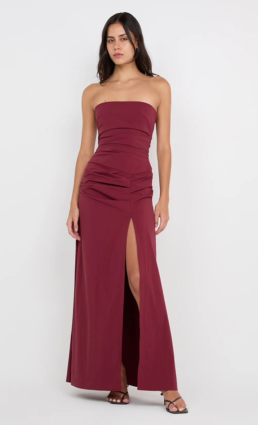 ANGELINA STRAPLESS MAXI DRESS - PLUM - Image 3