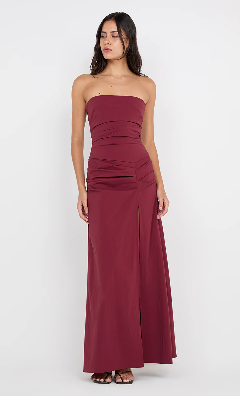 ANGELINA STRAPLESS MAXI DRESS - PLUM - Image 5