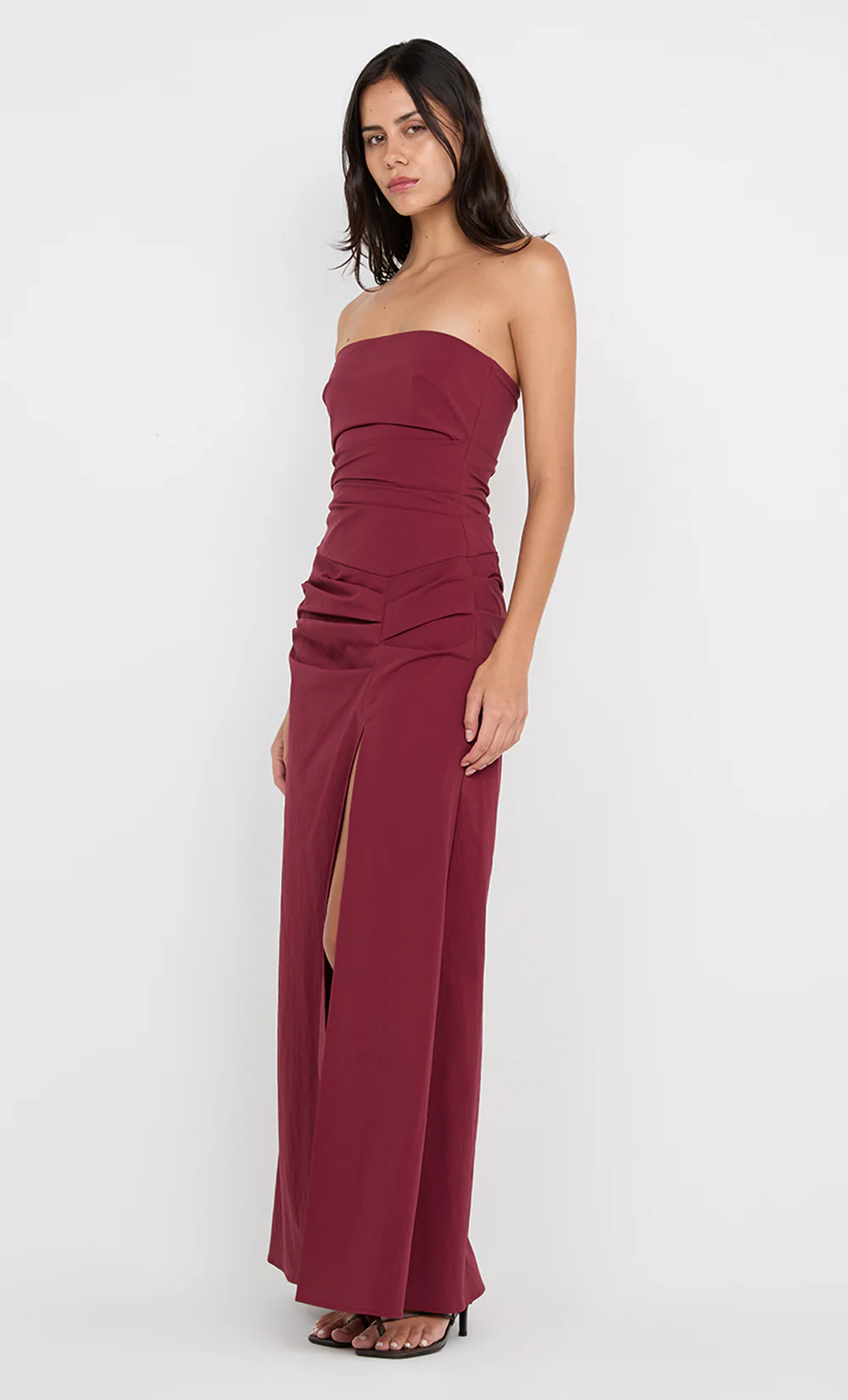 ANGELINA STRAPLESS MAXI DRESS - PLUM - Image 6