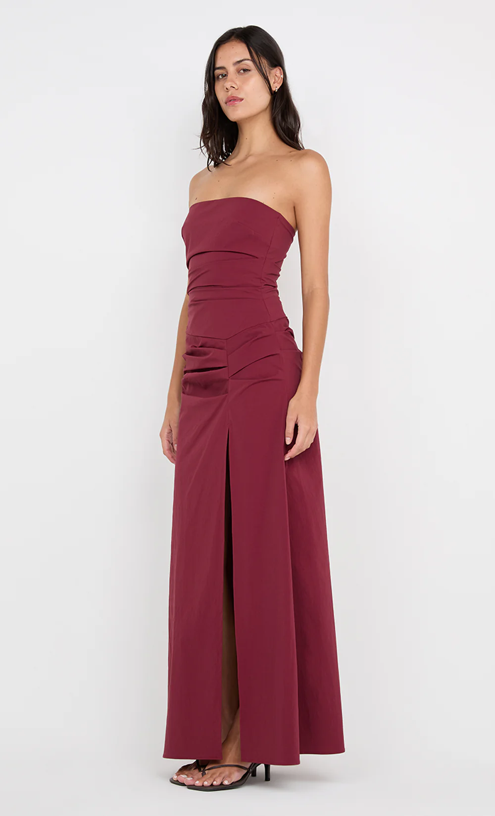 ANGELINA STRAPLESS MAXI DRESS - PLUM - Image 7