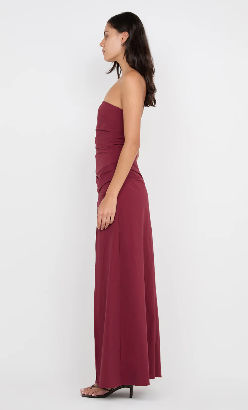 ANGELINA STRAPLESS MAXI DRESS - PLUM - Image 8