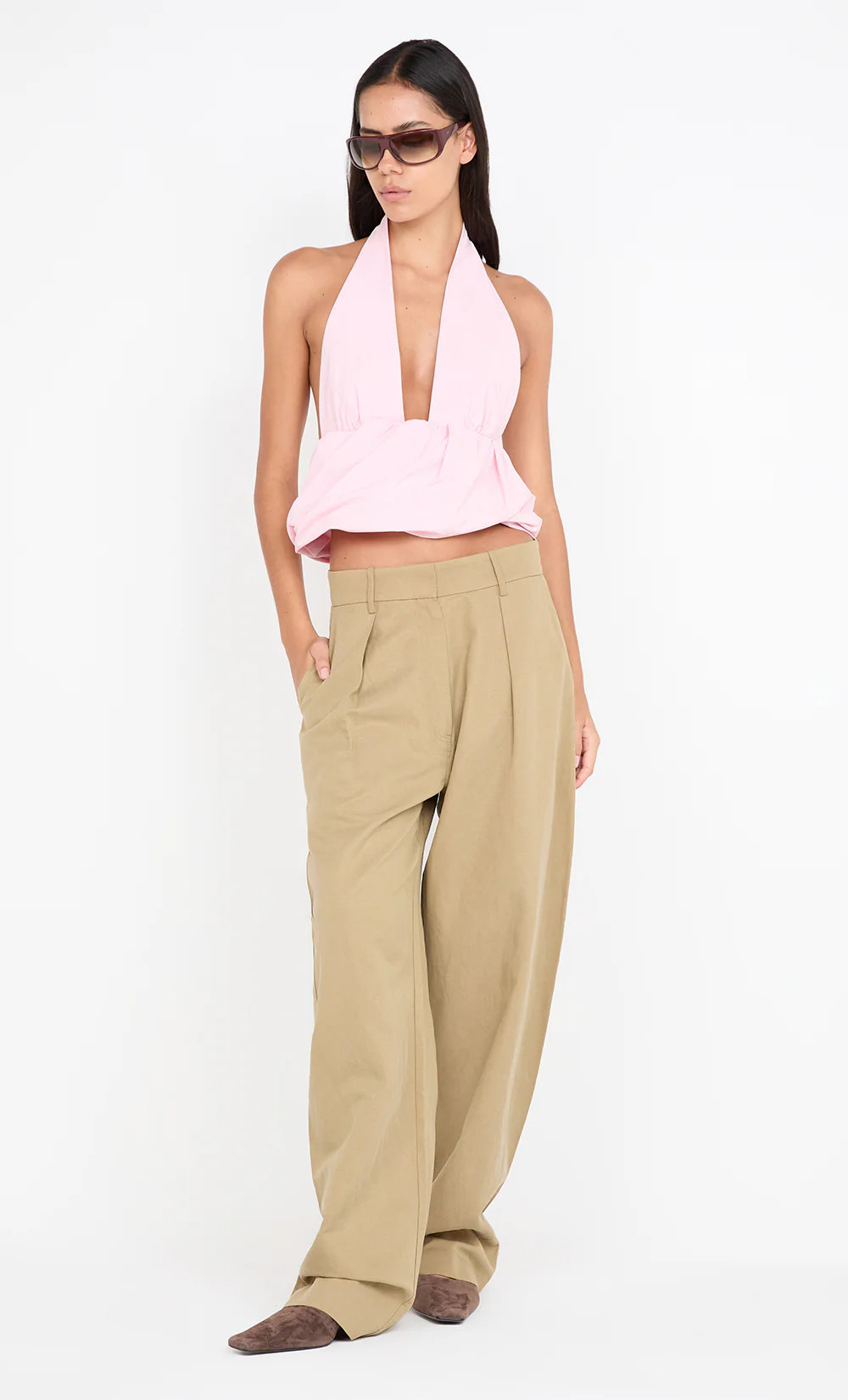 APOLLINE HALTER TOP - POWDER PINK - Image 4