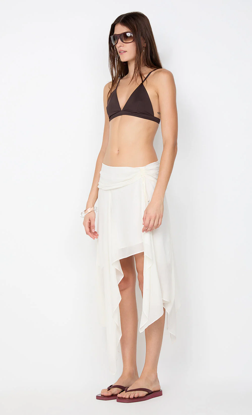 AUDREY ASYM SKIRT - IVORY - Image 5