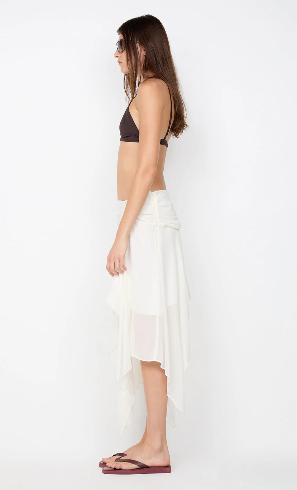 AUDREY ASYM SKIRT - IVORY - Image 6