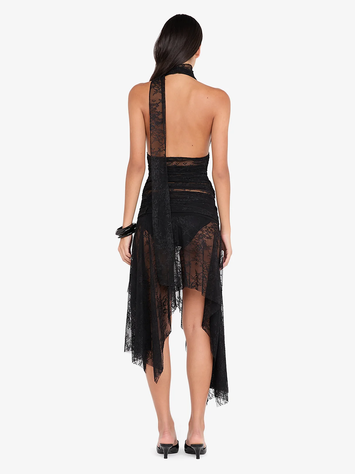 AUDREY HALTER TOP - BLACK - Image 4
