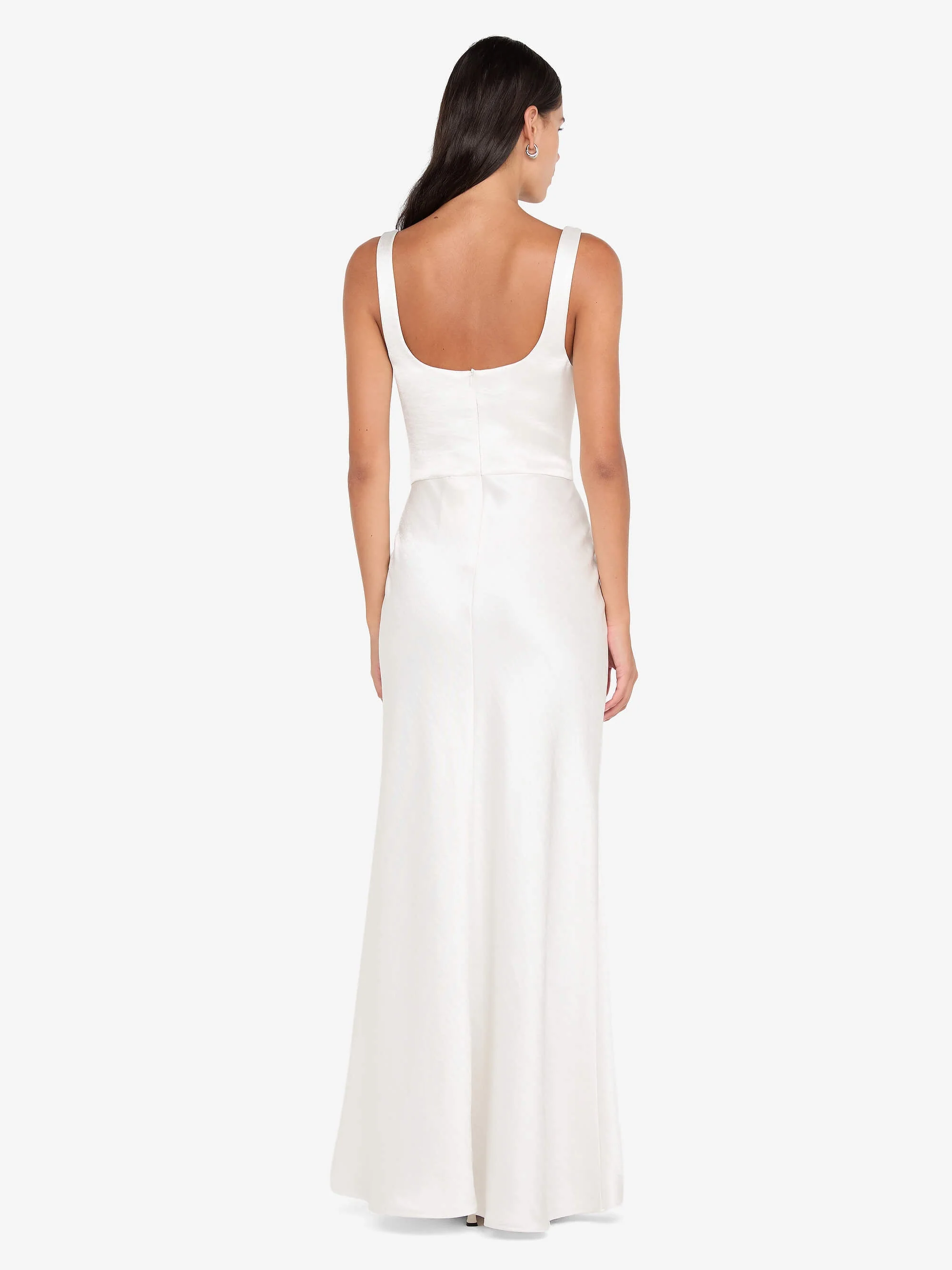 AUSTEN COWL NECK MAXI DRESS - IVORY - Image 3