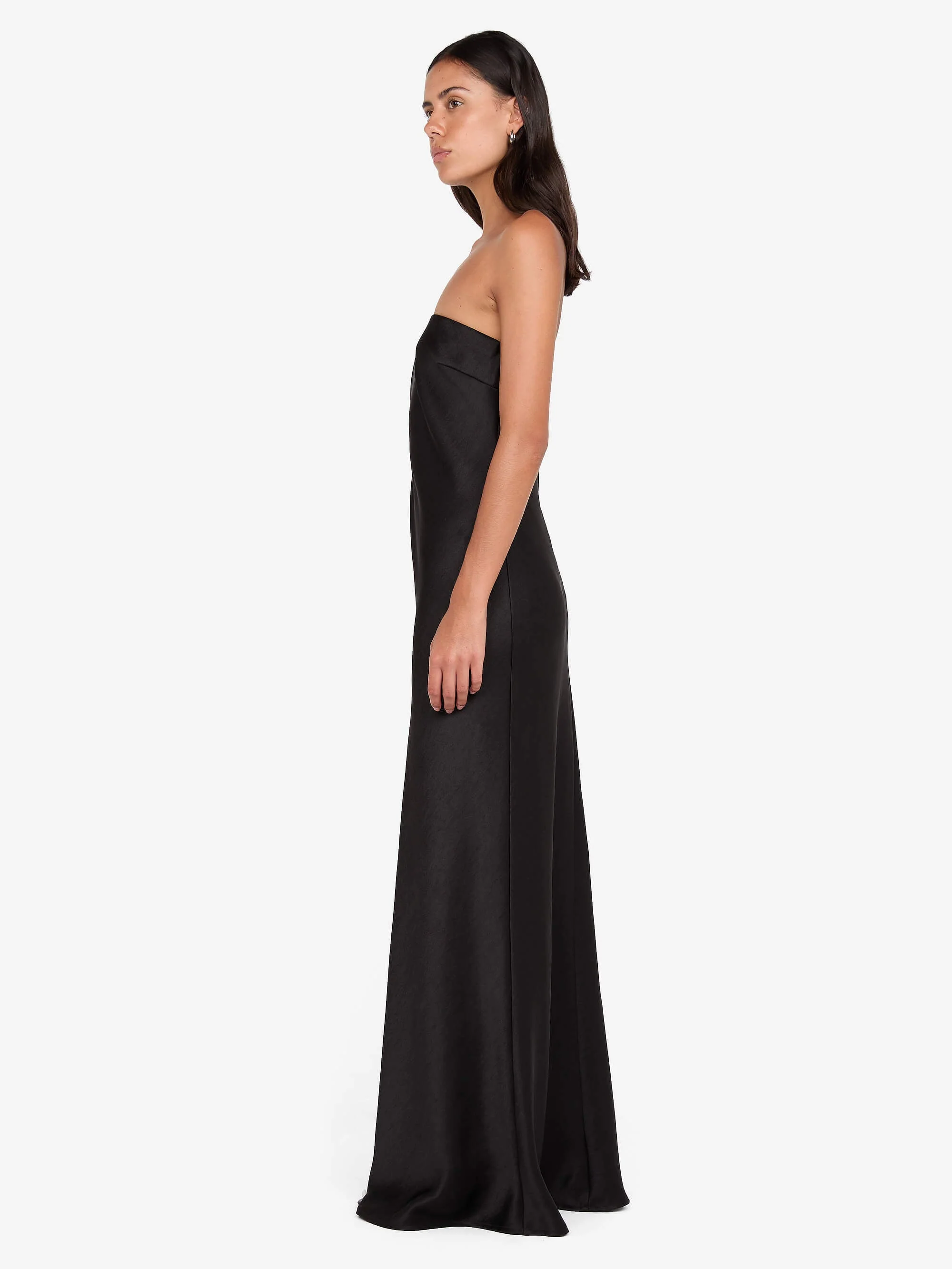 AUSTEN STRAPLESS MAXI DRESS - BLACK - Image 3