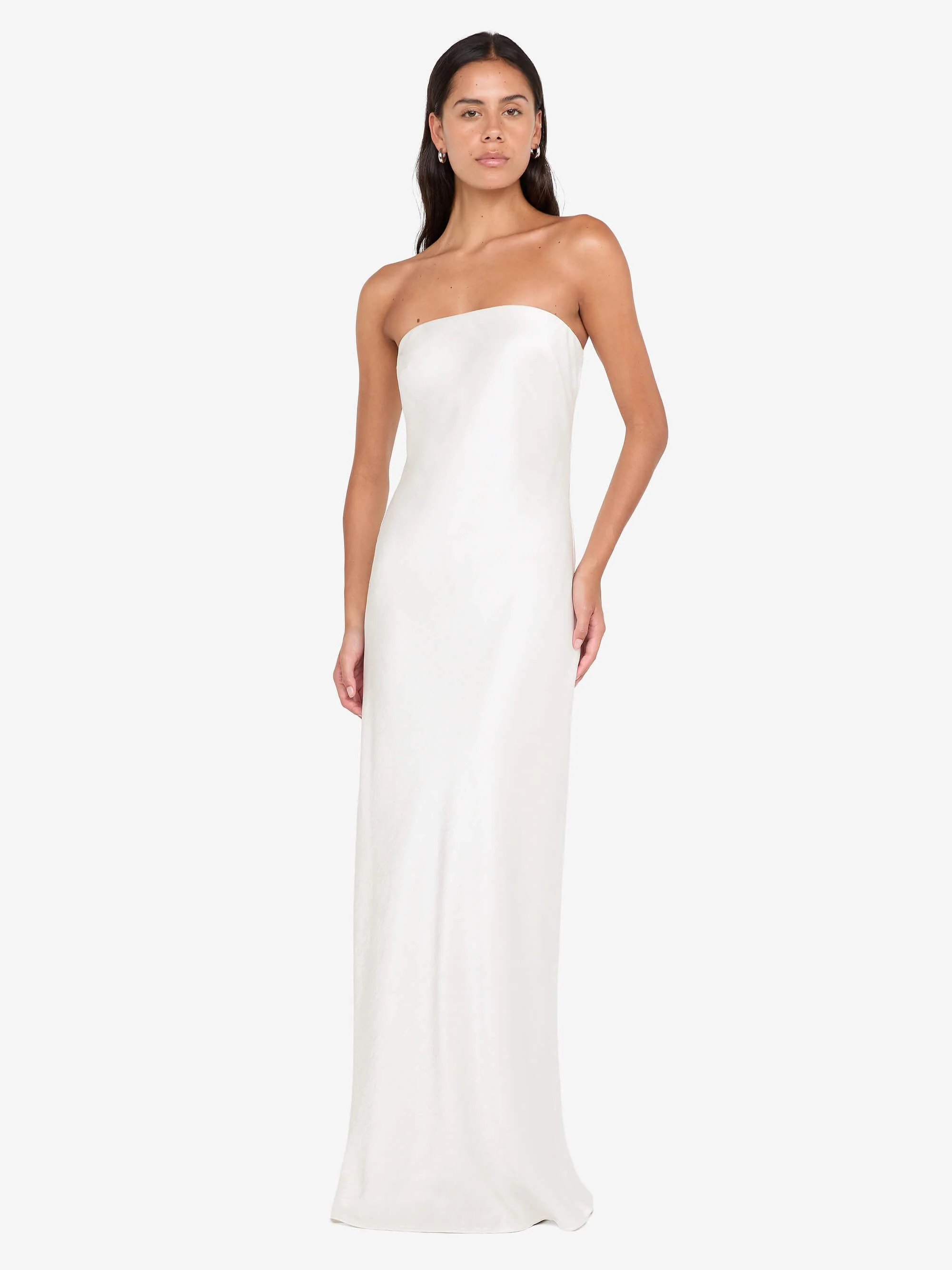 AUSTEN STRAPLESS MAXI DRESS - IVORY - Image 4