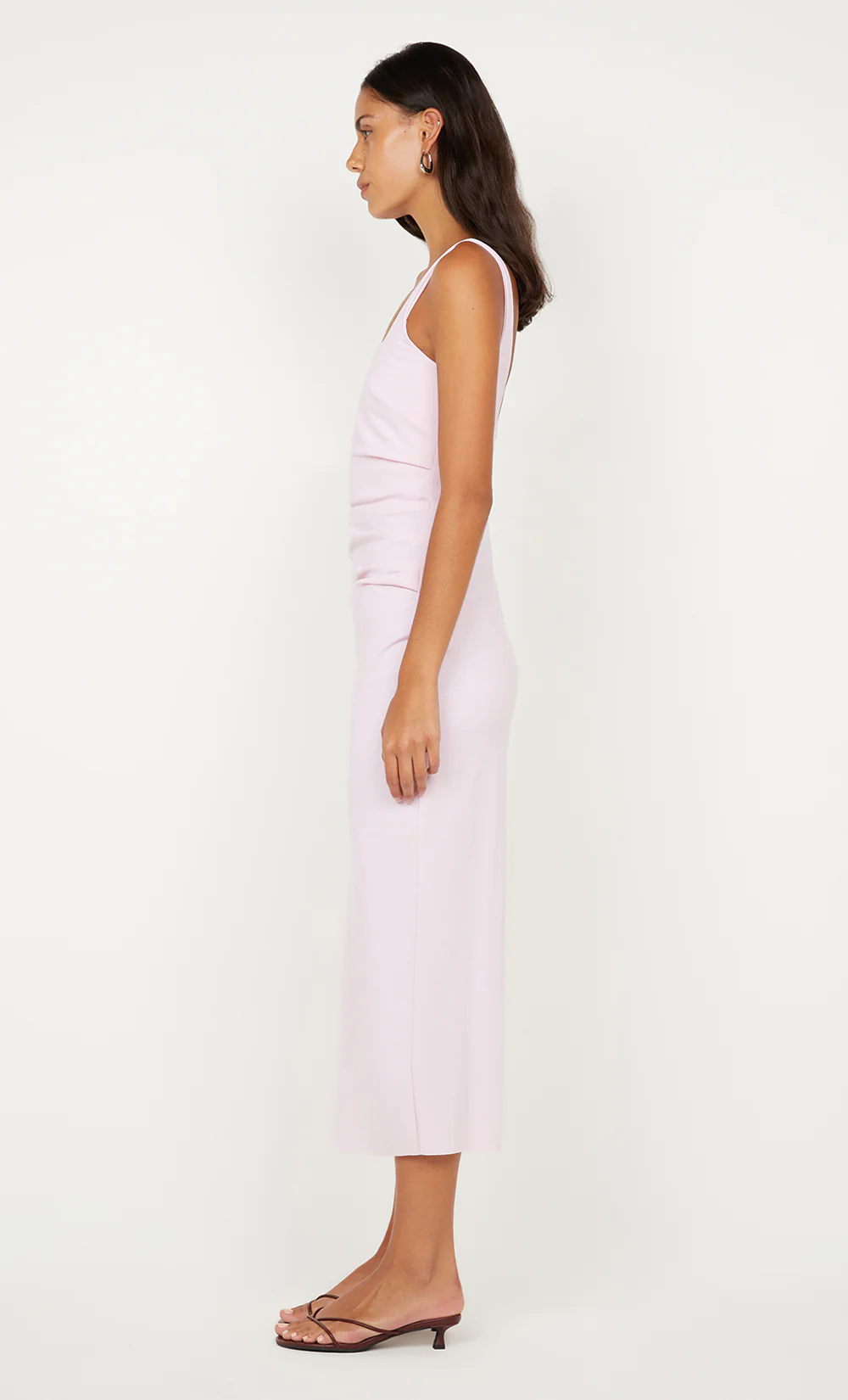 AVELINE TUCK MIDI DRESS - BALLET PINK - Image 5