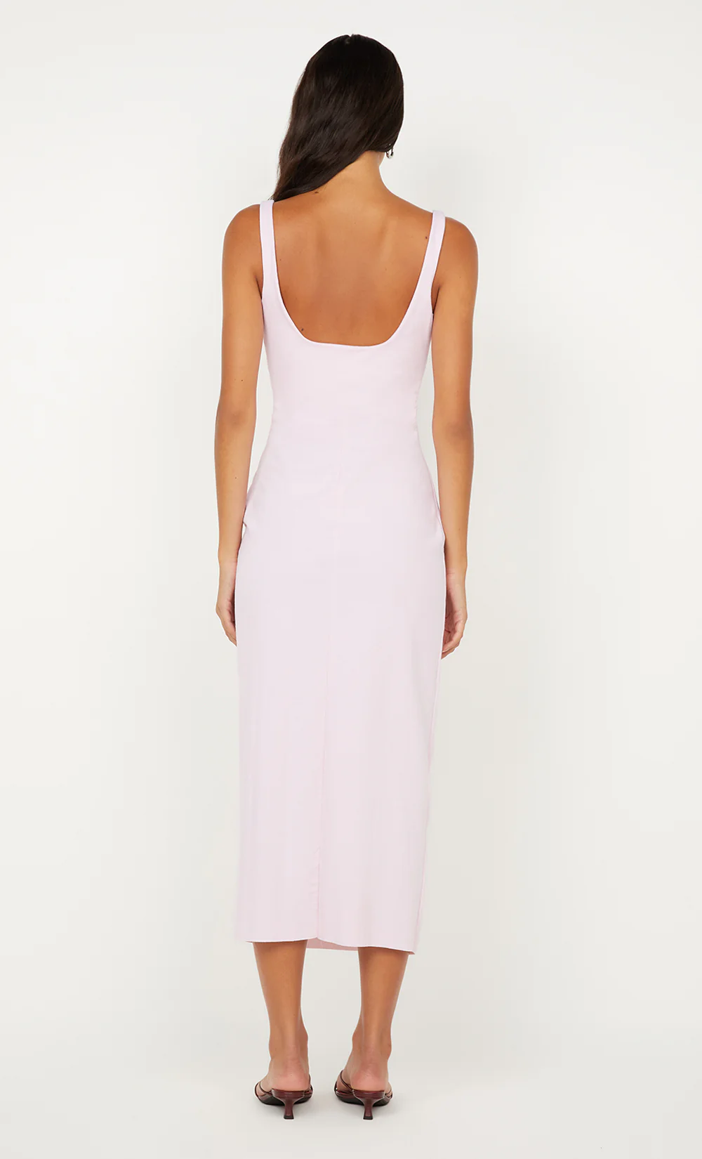 AVELINE TUCK MIDI DRESS - BALLET PINK - Image 6