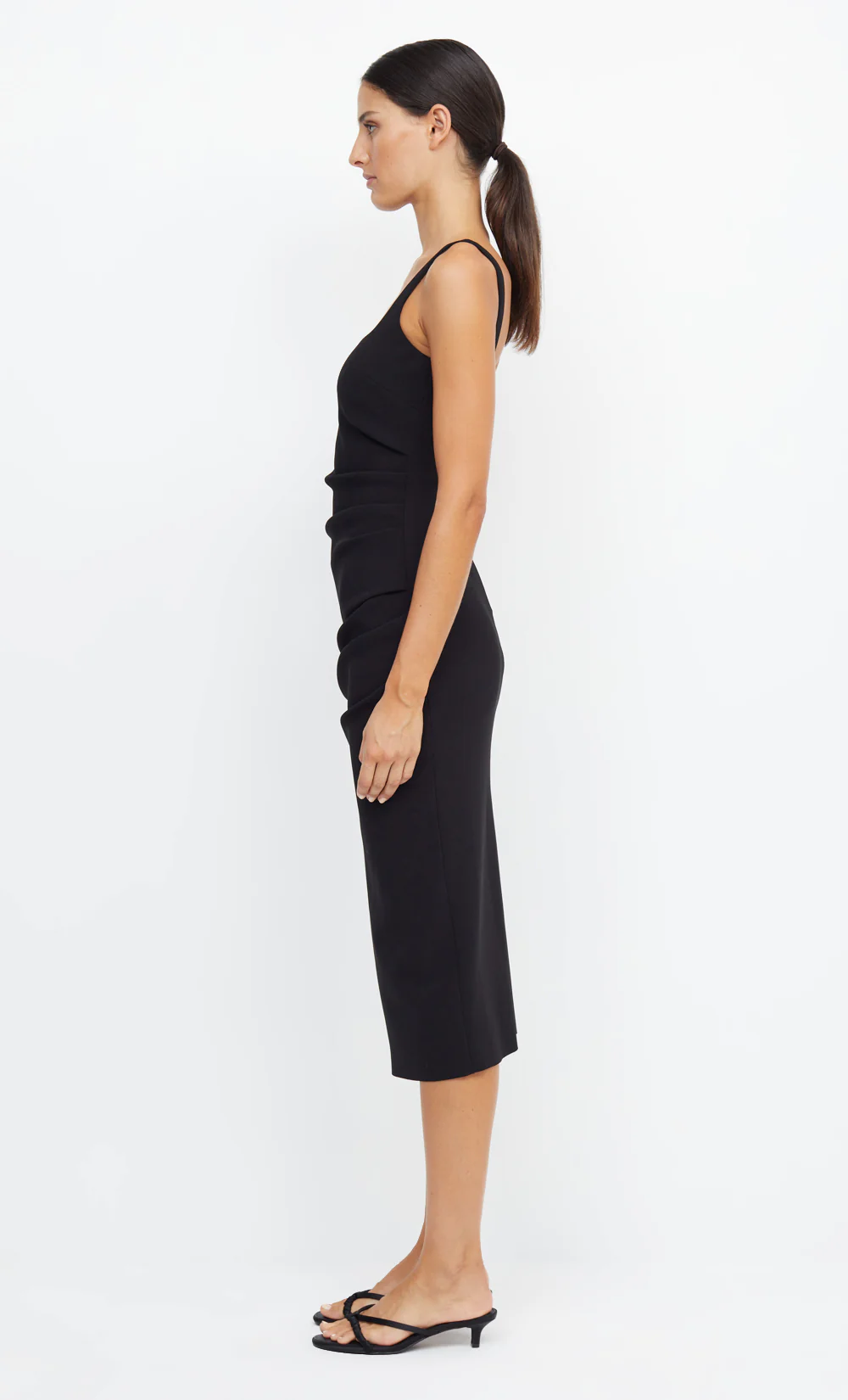 BE MINE SQUARE NECK DRESS - BLACK - Image 5