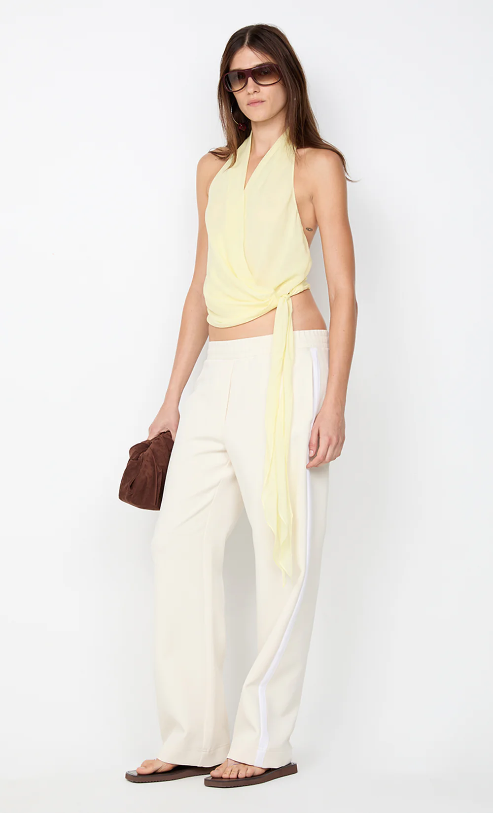 CELYSE HALTER TOP - ICE YELLOW - Image 4