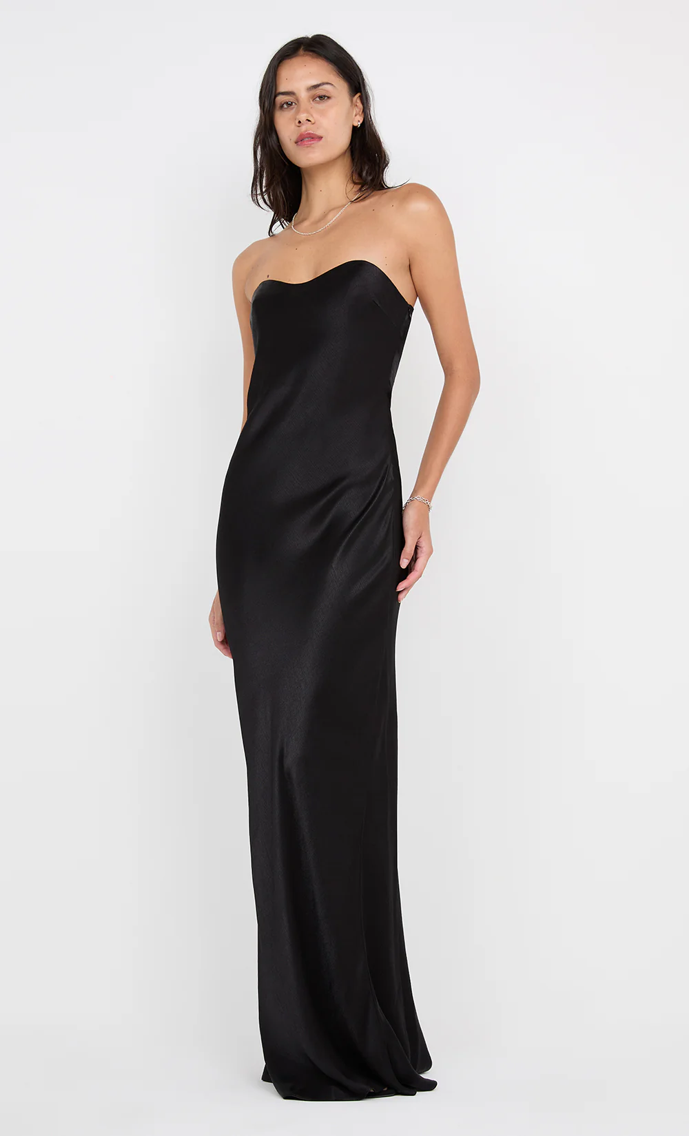 CINDER STRAPLESS MAXI DRESS - BLACK - Image 5