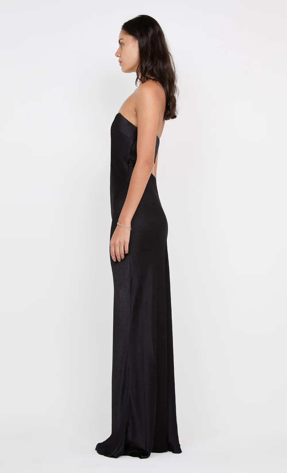 CINDER STRAPLESS MAXI DRESS - BLACK - Image 6