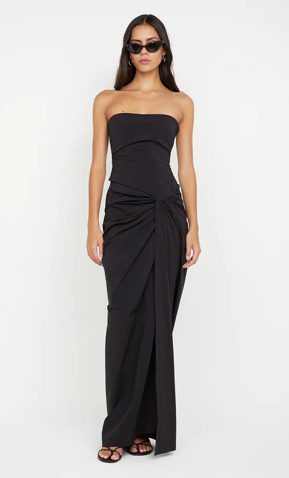 DOMENIC STRAPLESS DRESS - BLACK - Image 3