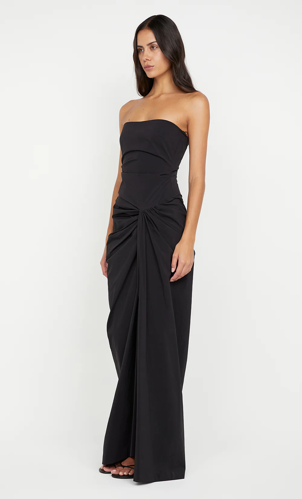 DOMENIC STRAPLESS DRESS - BLACK - Image 5