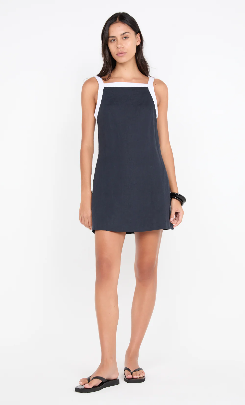 ELYCE MINI DRESS - INK/WHITE - Image 5
