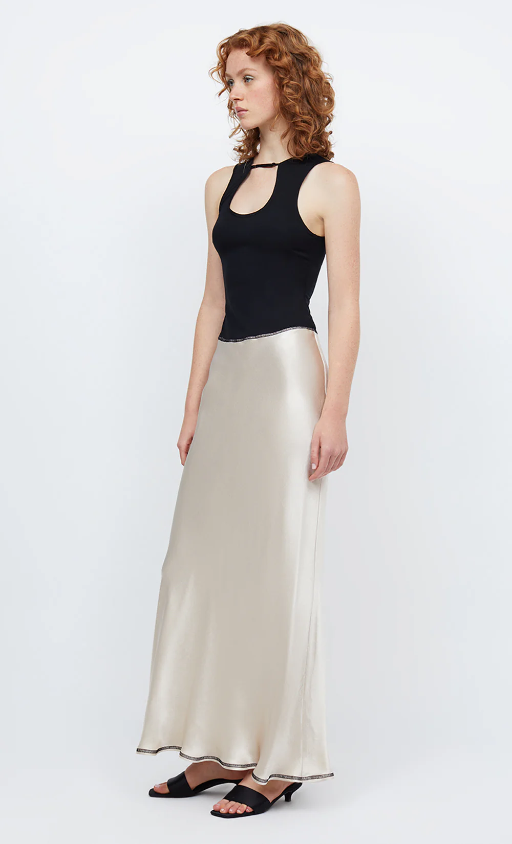 EMA MAXI DRESS - SAND/BLACK - Image 3