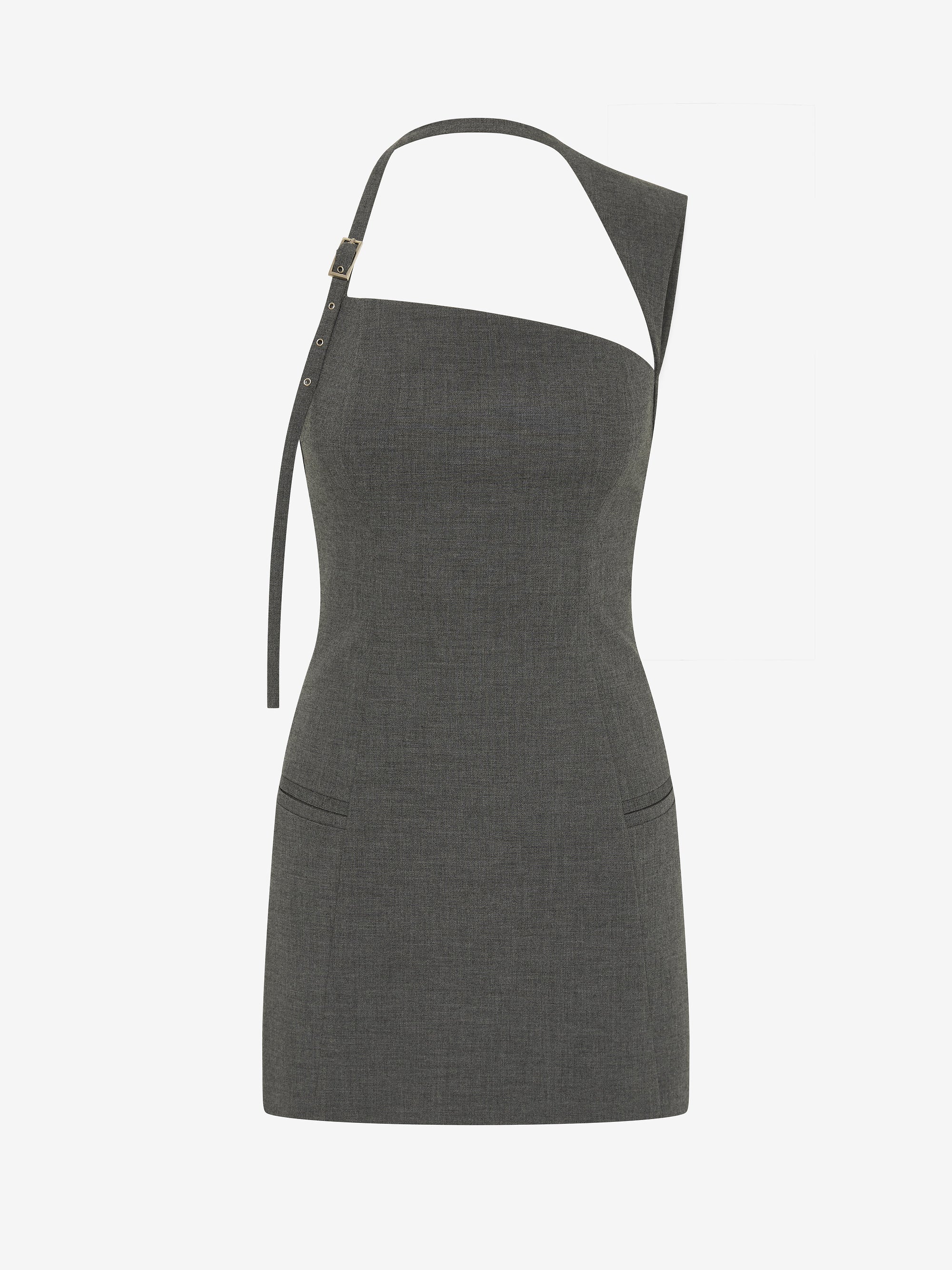 ESTELLE MINI DRESS - CHARCOAL - Image 5