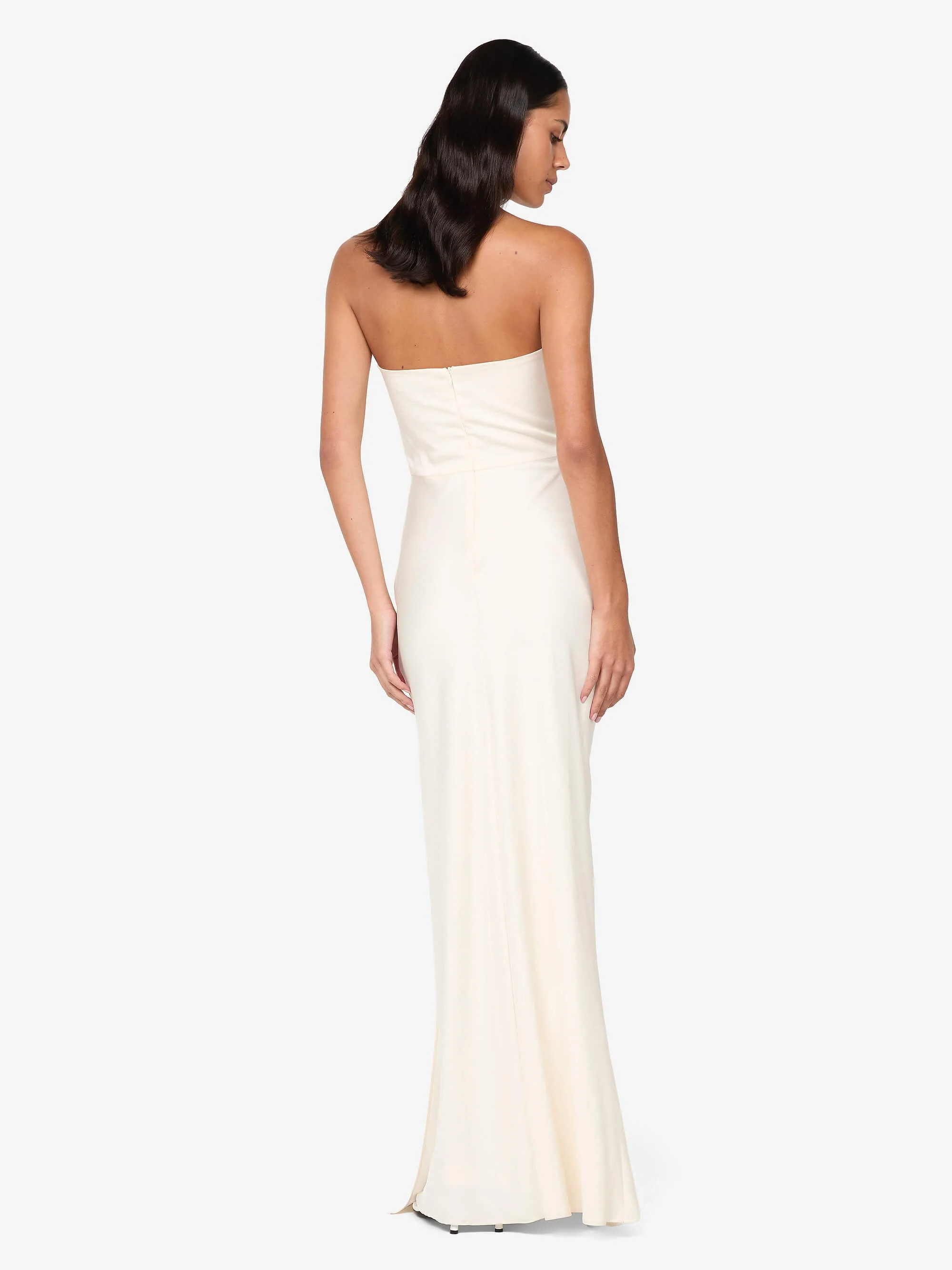 ETERNITY STRAPLESS MAXI DRESS - CREAM - Image 3
