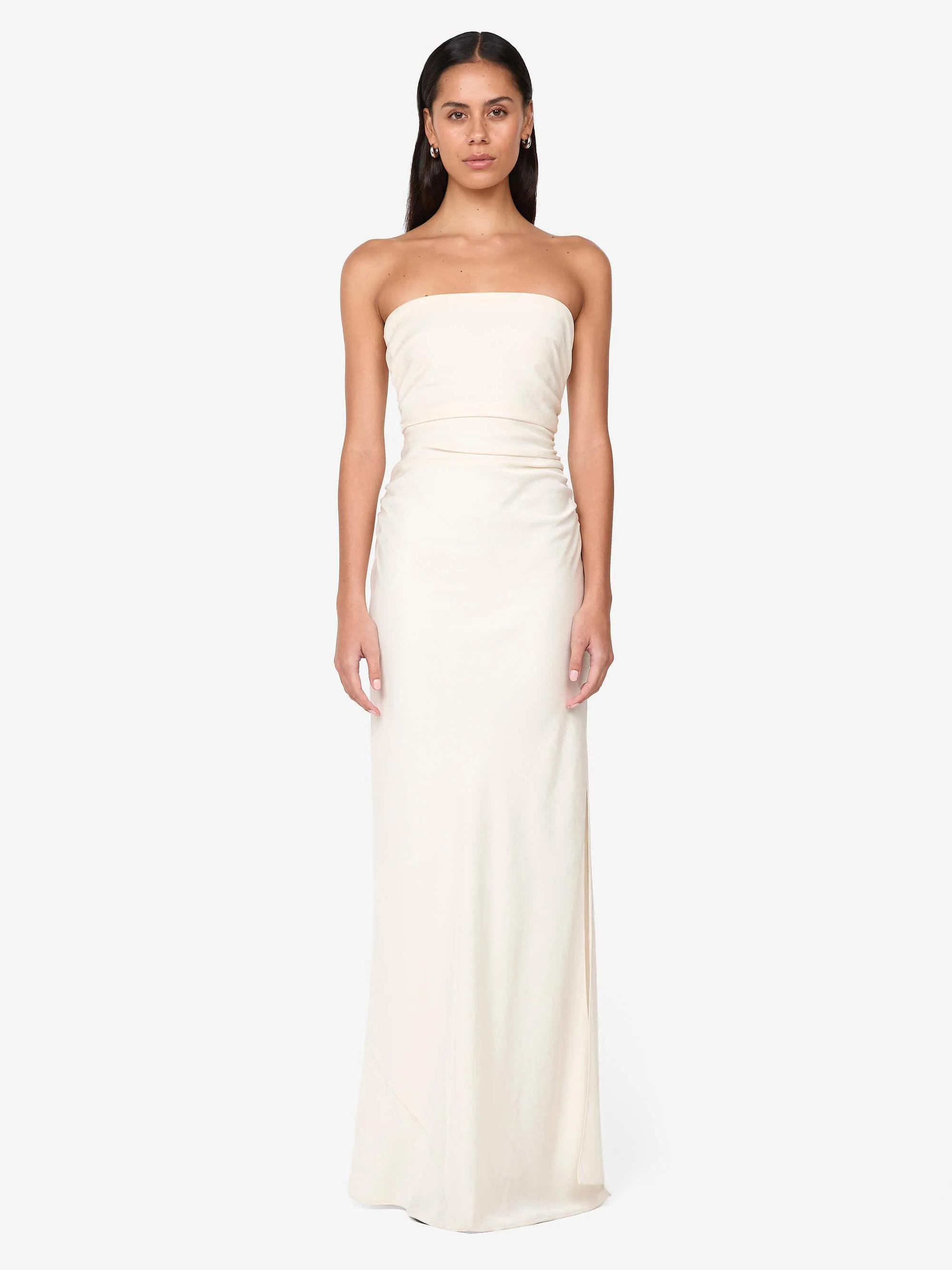 ETERNITY STRAPLESS MAXI DRESS - CREAM - Image 4