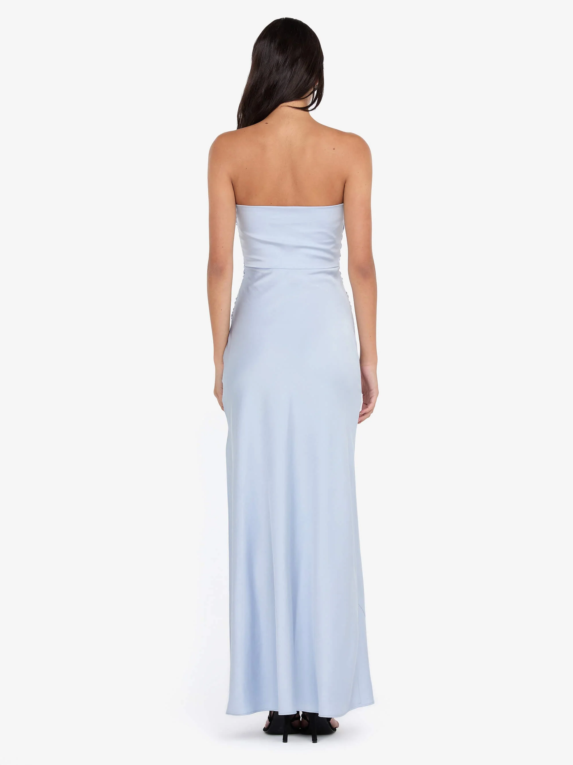 ETERNITY STRAPLESS MAXI DRESS - DUSTY BLUE - Image 4
