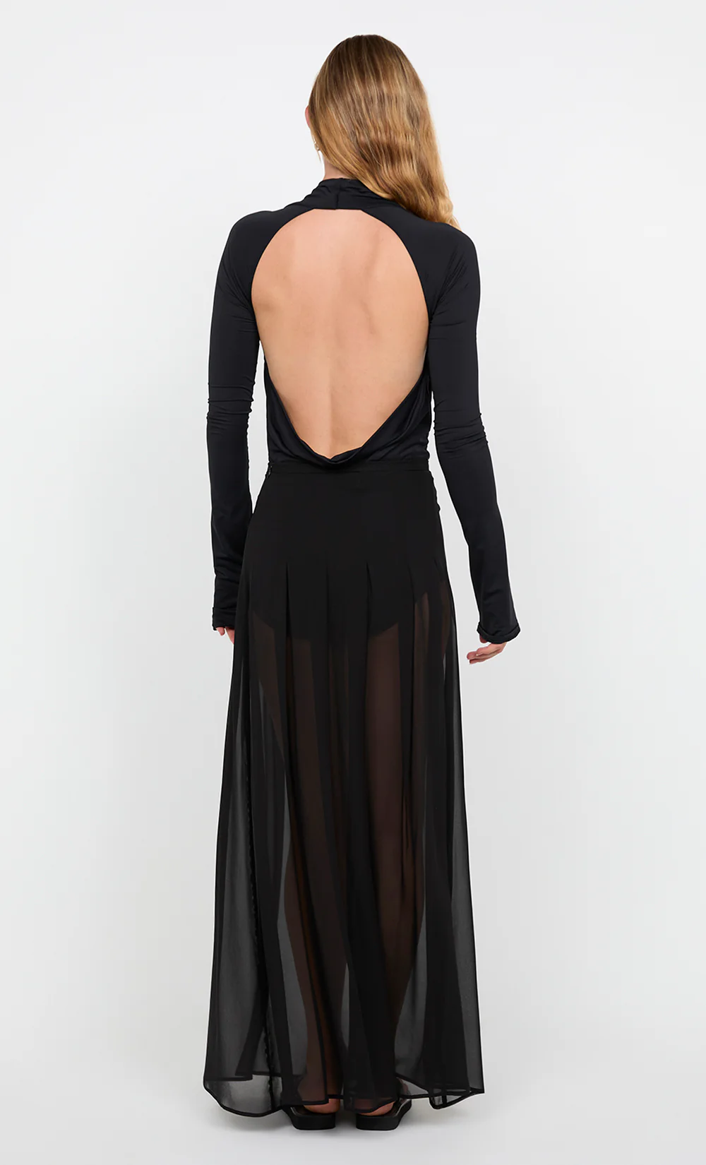 FILIPPA MAXI SKIRT - BLACK - Image 3