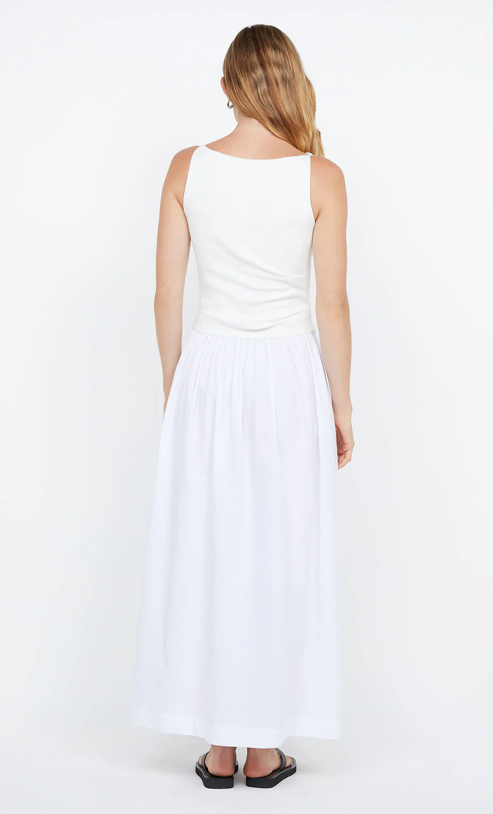 FREYA BOAT NECK DRESS - IVORY - Image 4