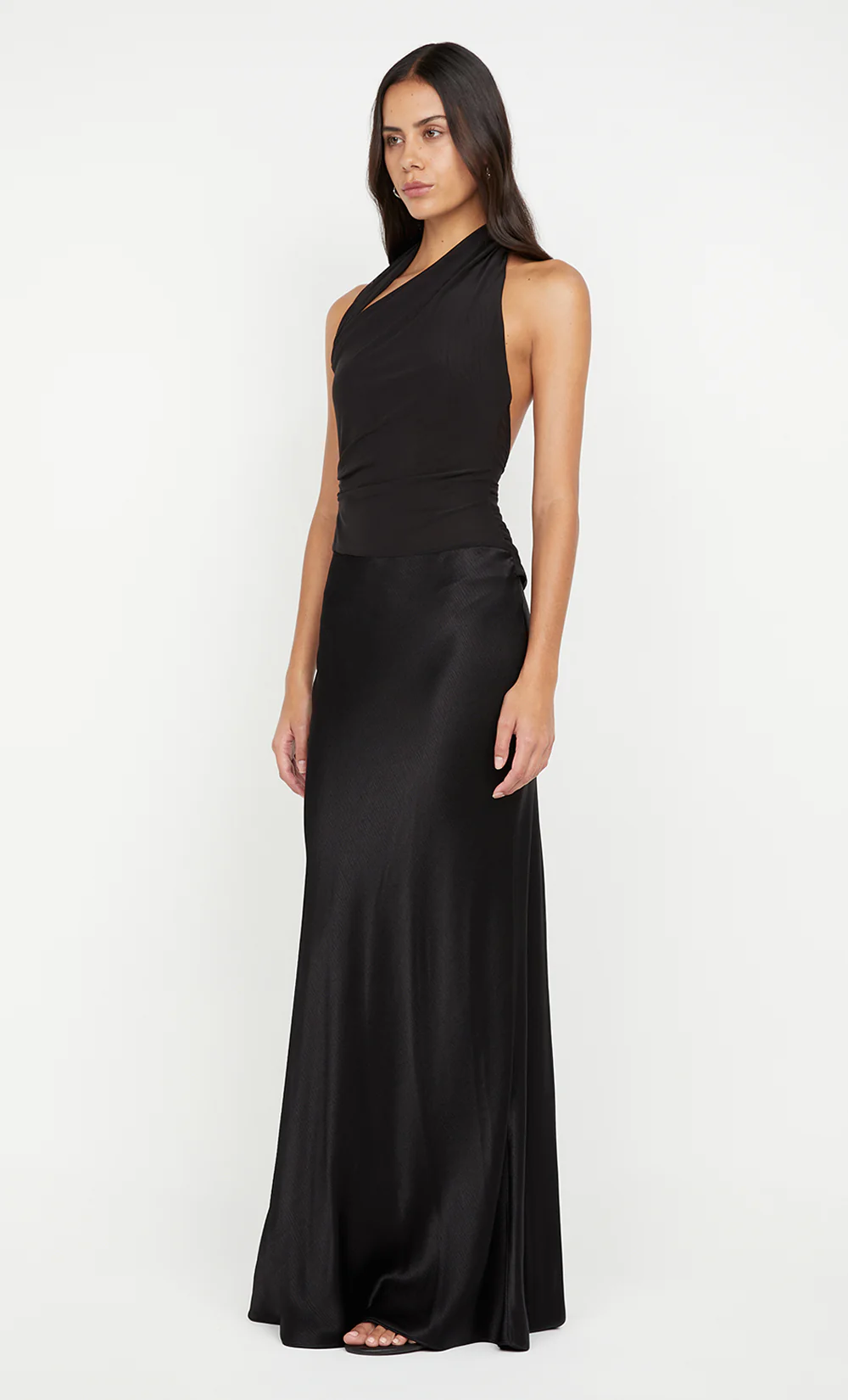 IDA HALTER MAXI DRESS - BLACK - Image 4