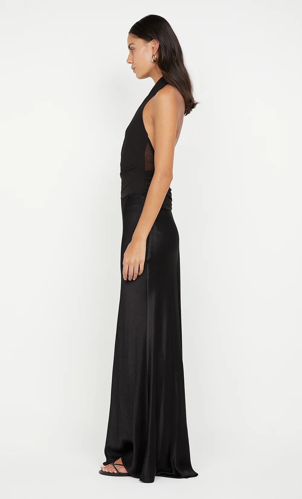 IDA HALTER MAXI DRESS - BLACK - Image 5
