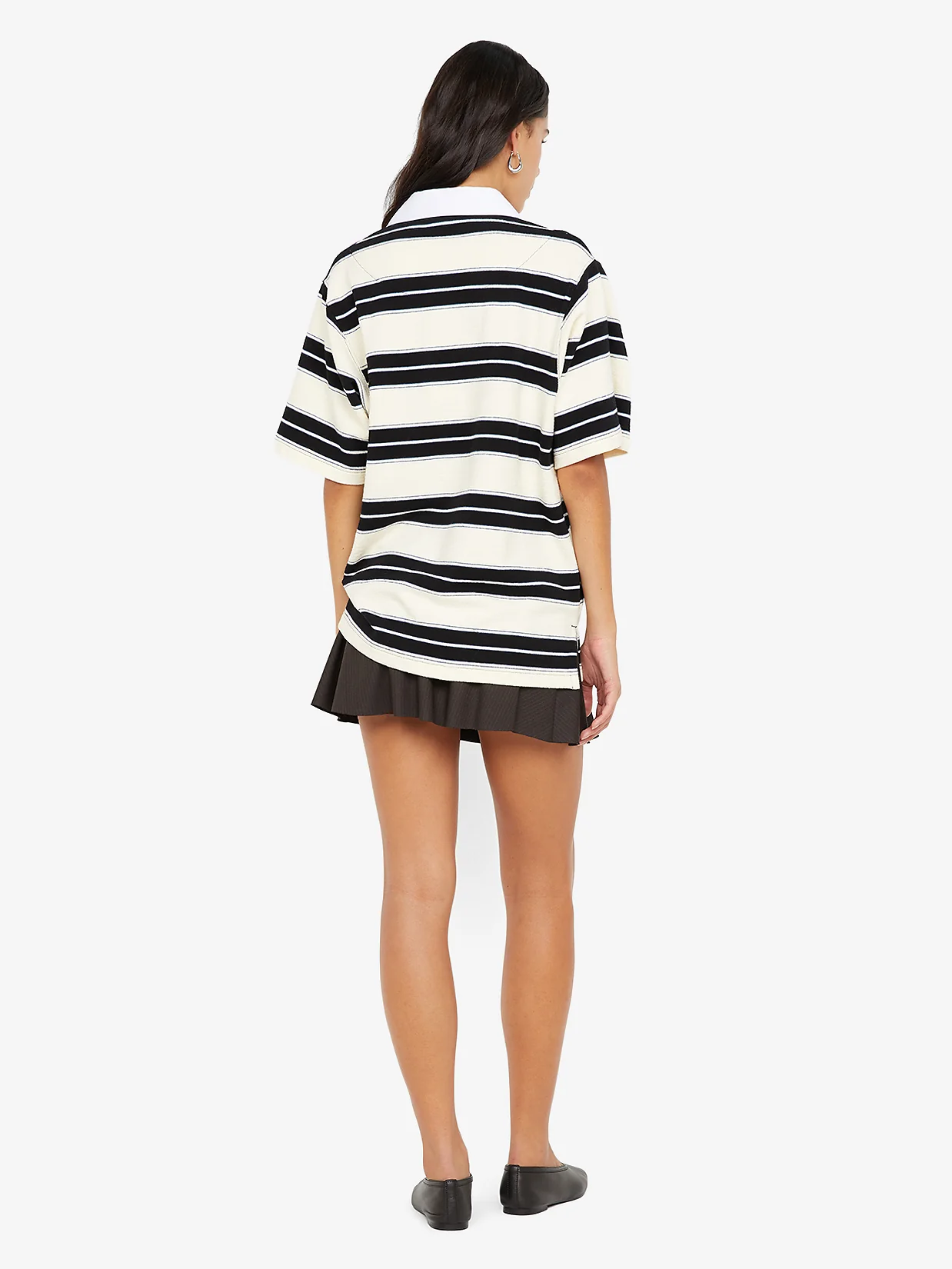 INGRID MINI SKIRT - CHOC PINSTRIPE - Image 3