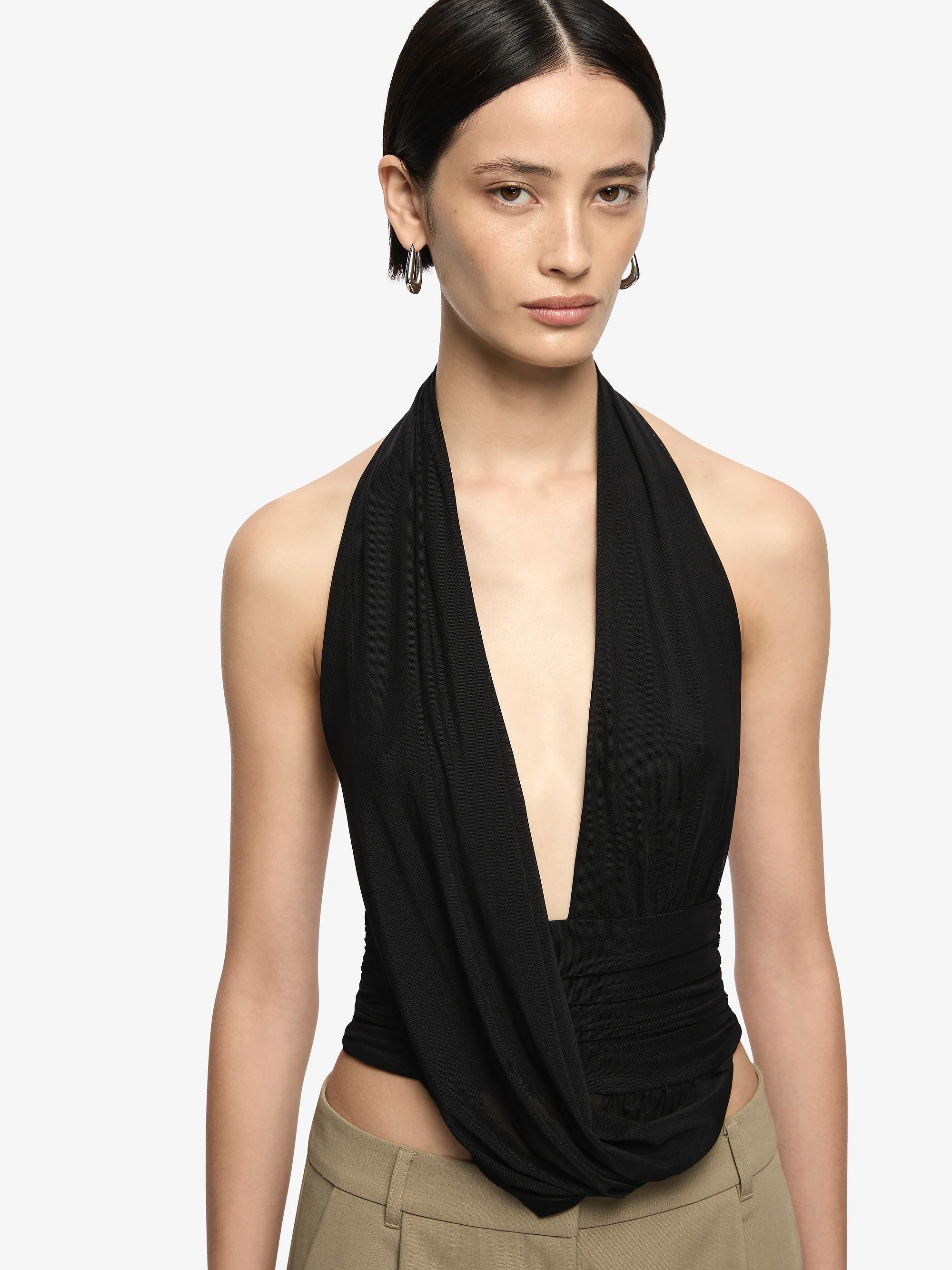 IRIS HALTER TOP  - BLACK - Image 3