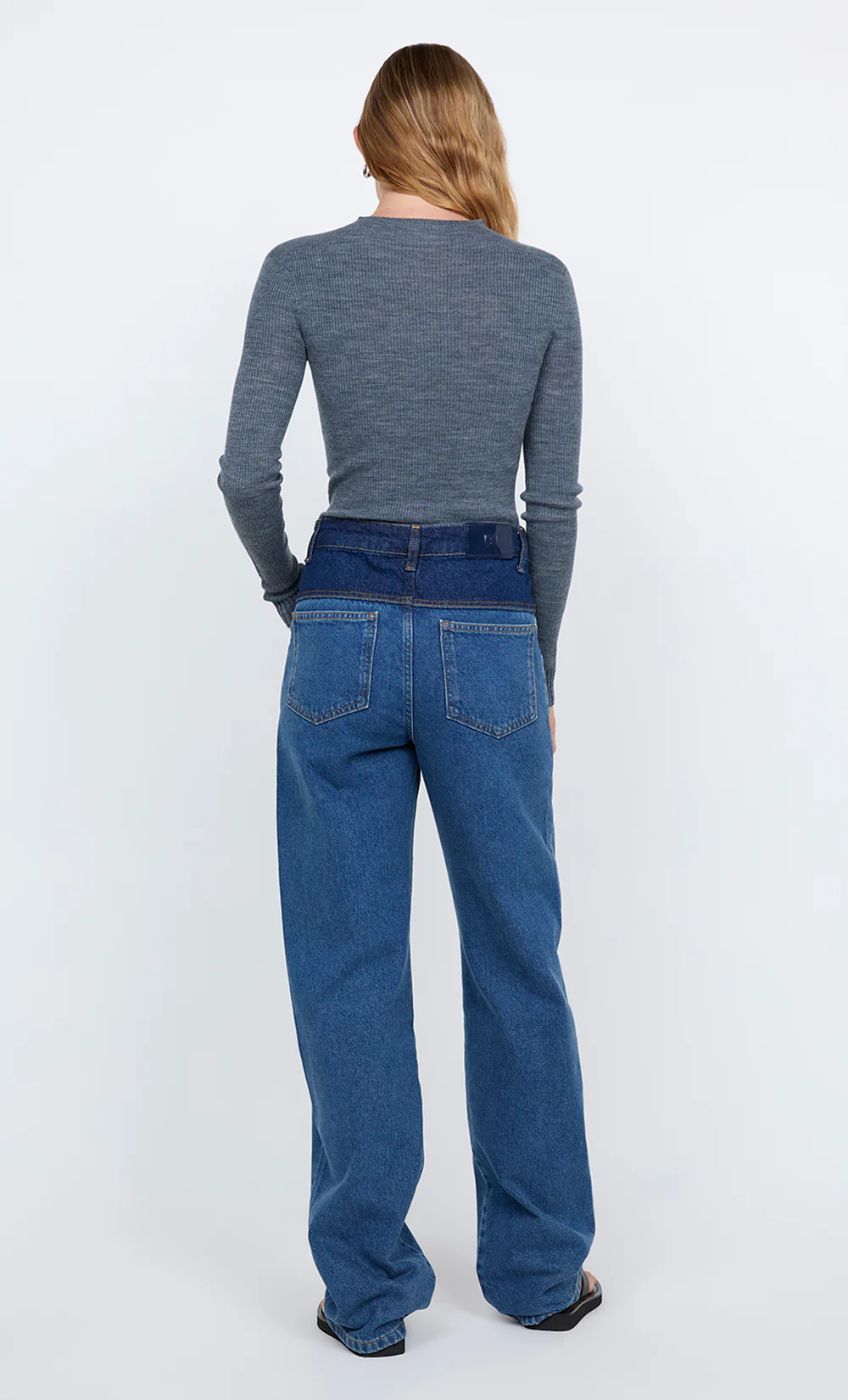 JONI LONG SLEEVE TOP - GREY - Image 4