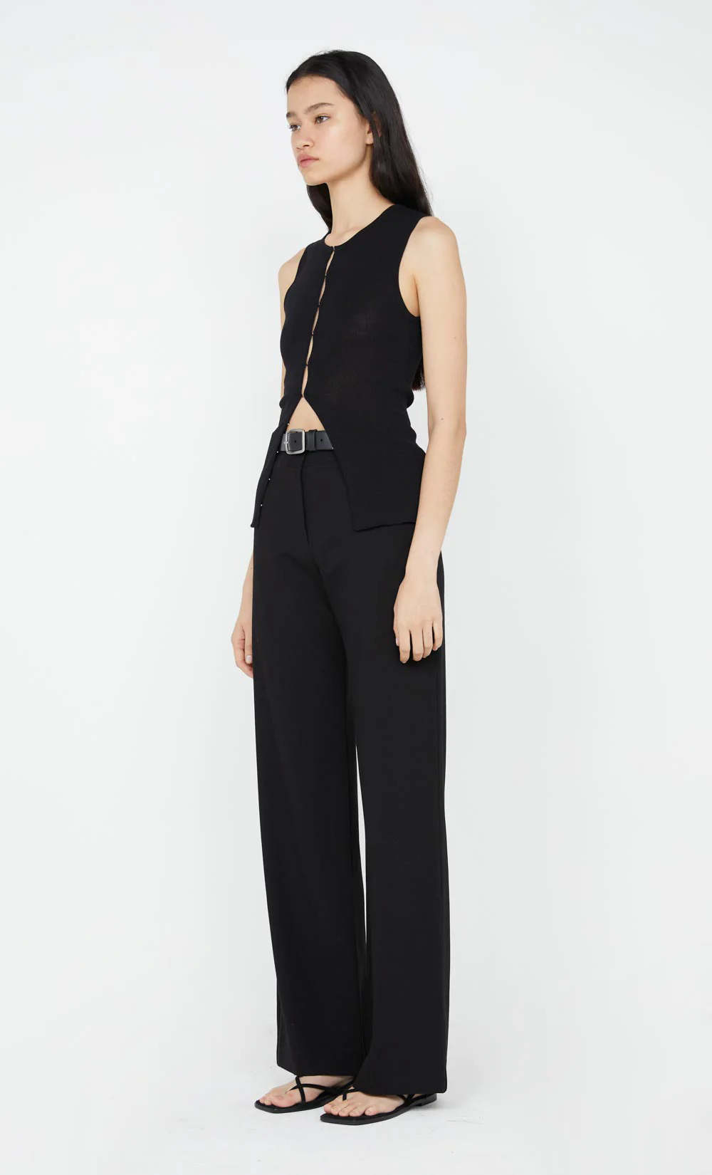 KEKE KNIT SLEEVELESS TOP - BLACK - Image 3