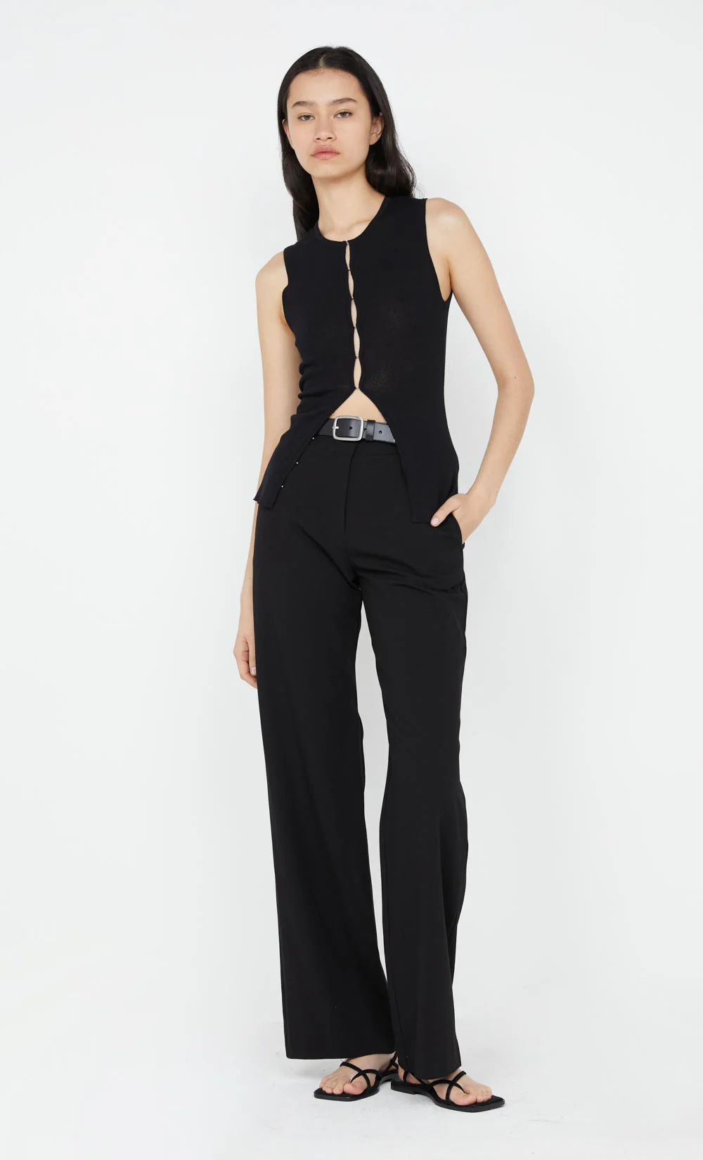 KEKE KNIT SLEEVELESS TOP - BLACK - Image 5