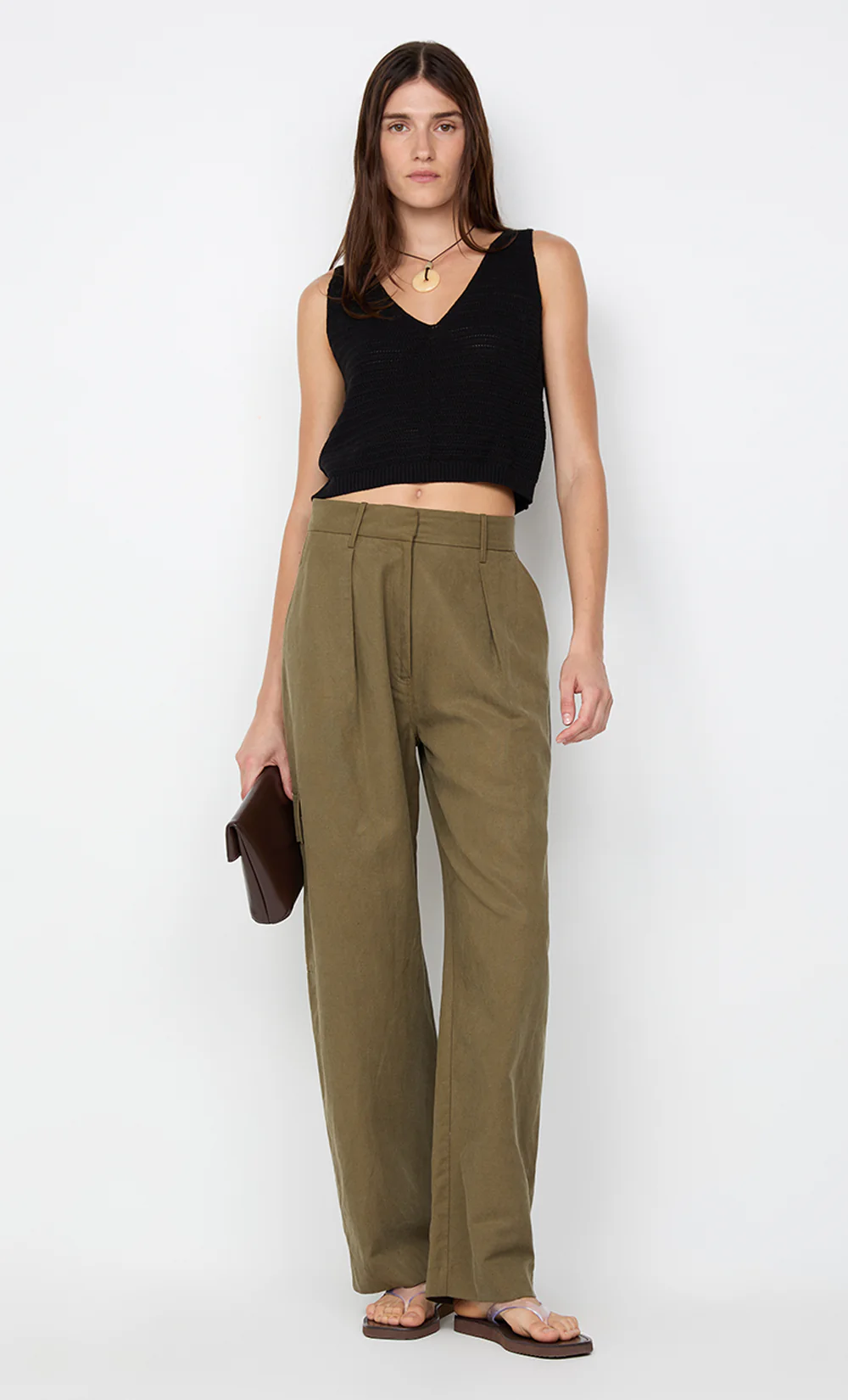 LEONA POCKET PANT - OLIVE - Image 4