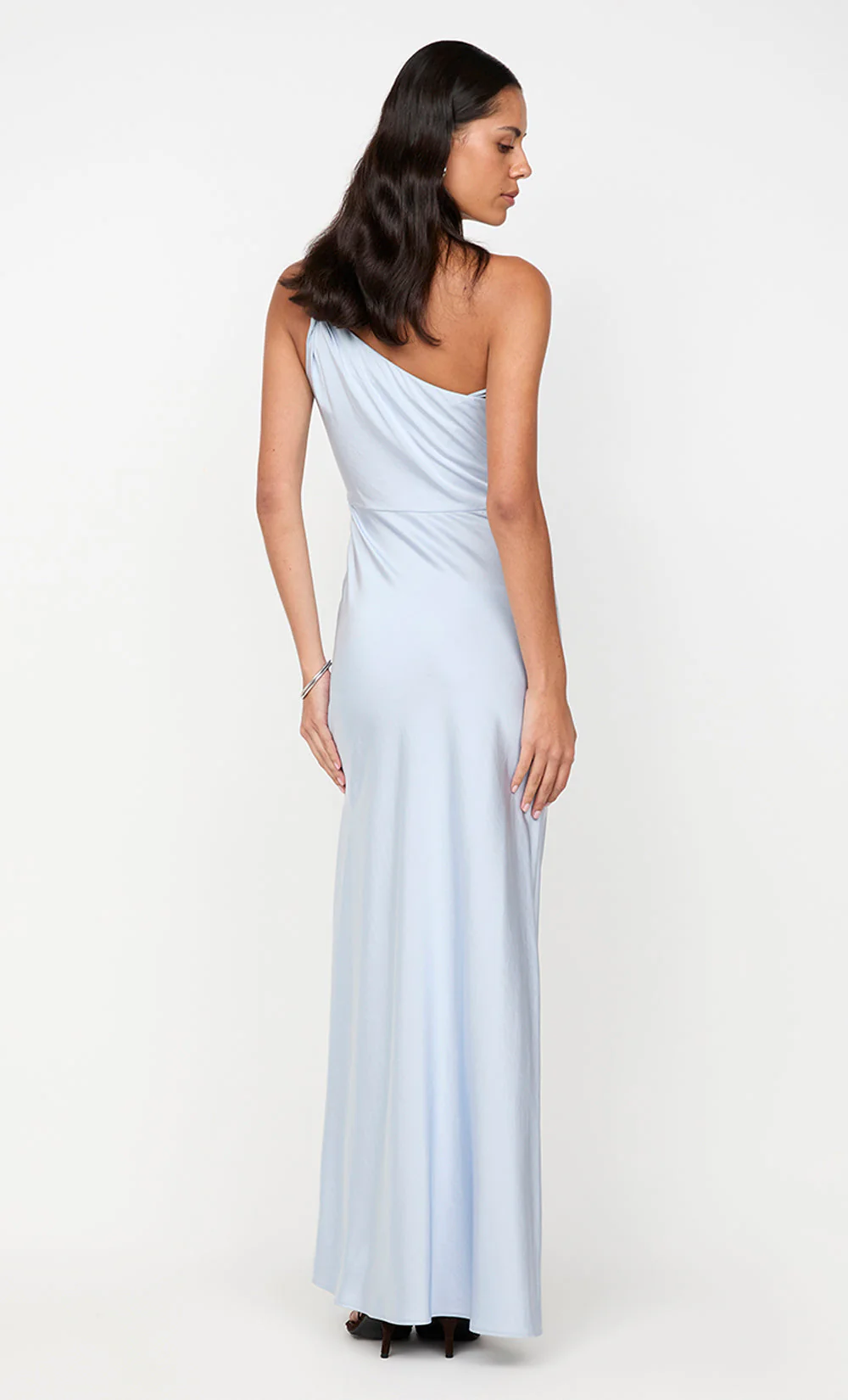 LUNETTA ASYM DRESS - DUSTY BLUE - Image 3