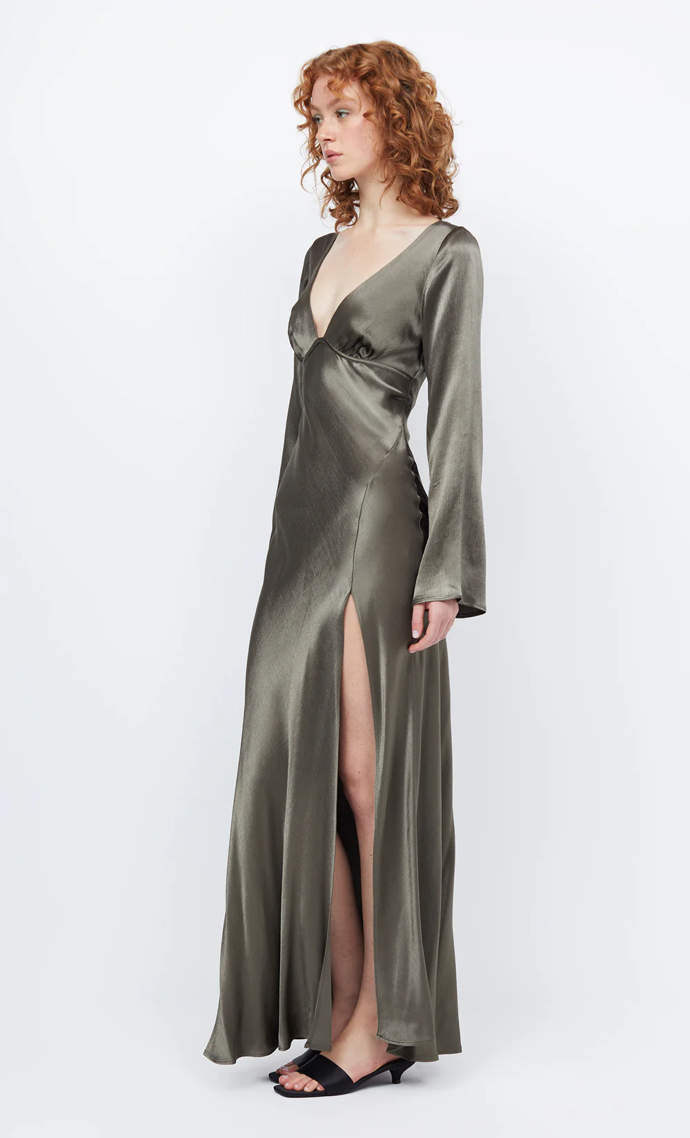 REN LONG SLEEVE MAXI DRESS - DARK WILLOW - Image 3