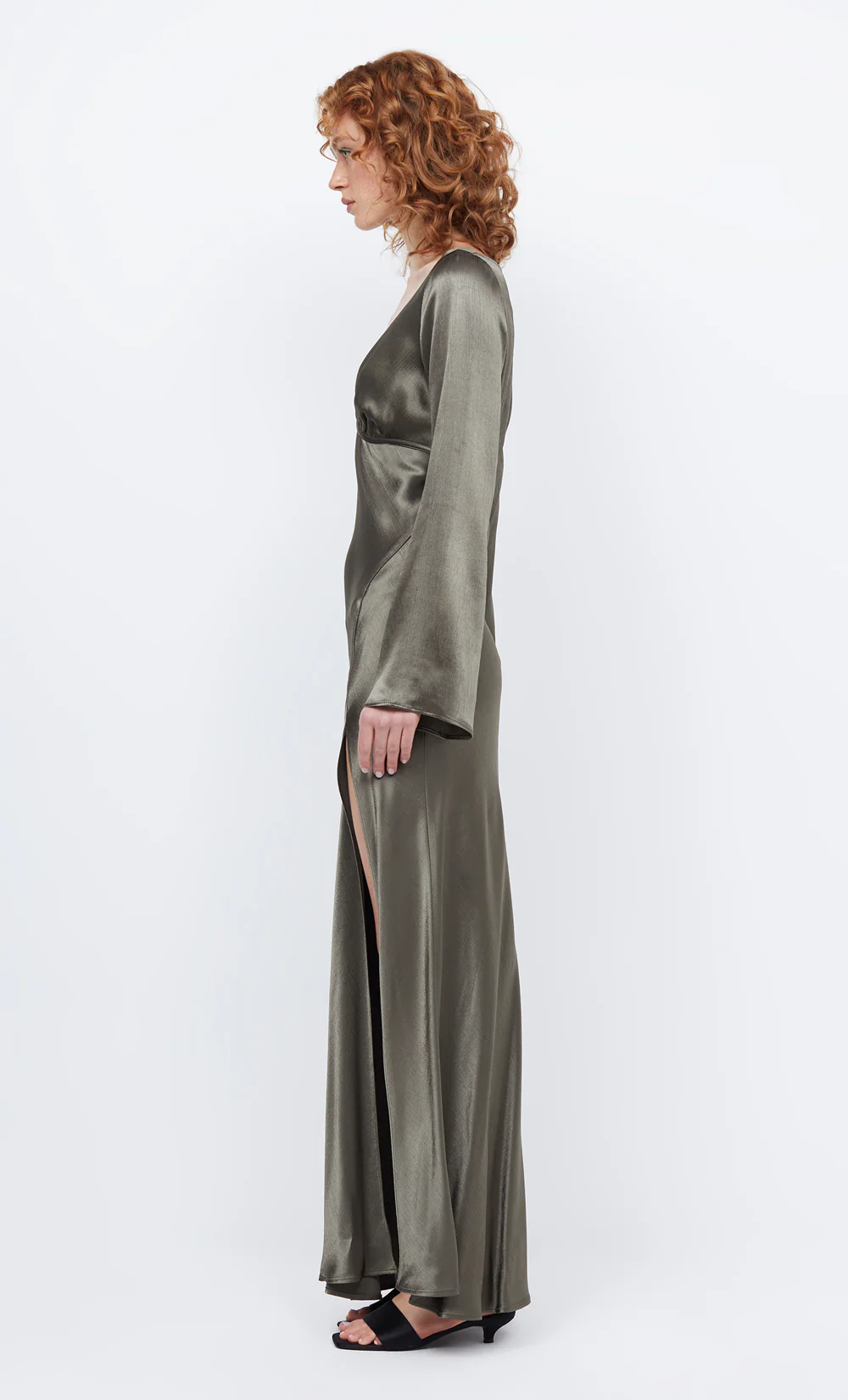 REN LONG SLEEVE MAXI DRESS - DARK WILLOW - Image 4