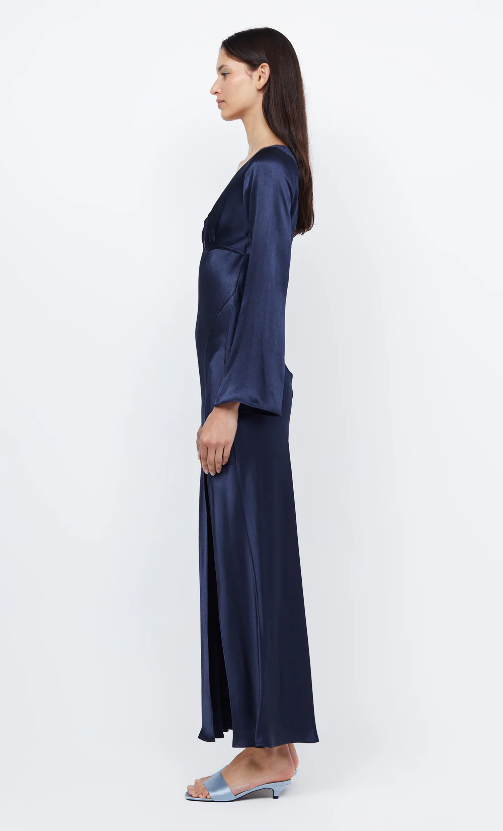 REN LONG SLEEVE MAXI DRESS - INK - Image 4