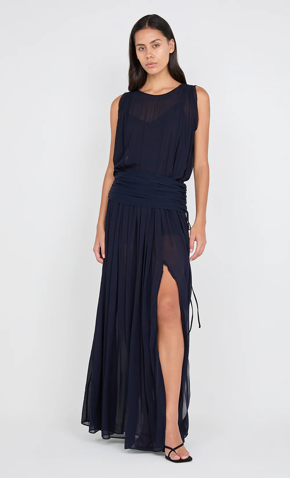 RHONE DROP WAIST DRESS - INK - Image 6