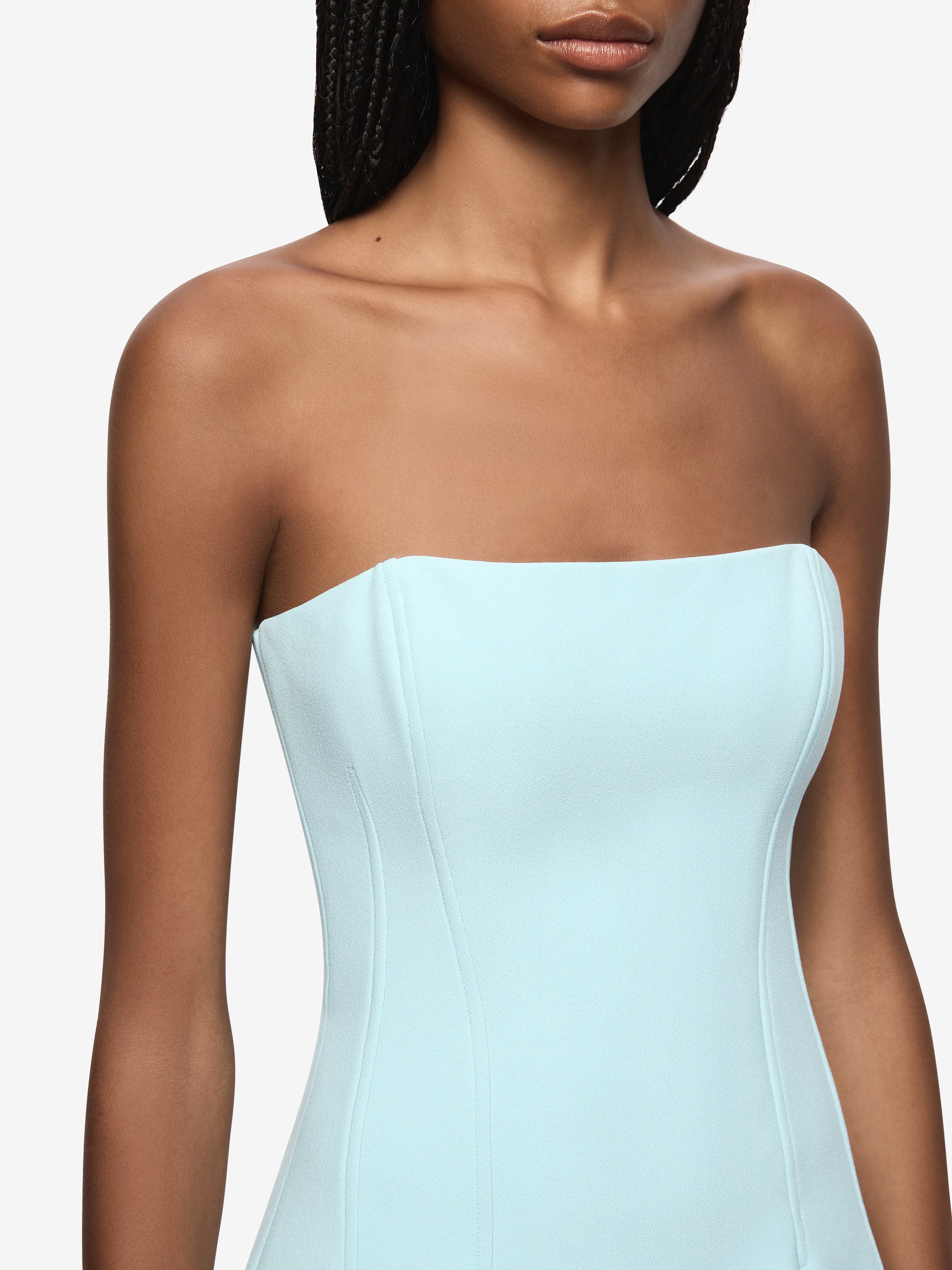 ROMEE STRAPLESS MINI DRESS - GLACIER BLUE - Image 3