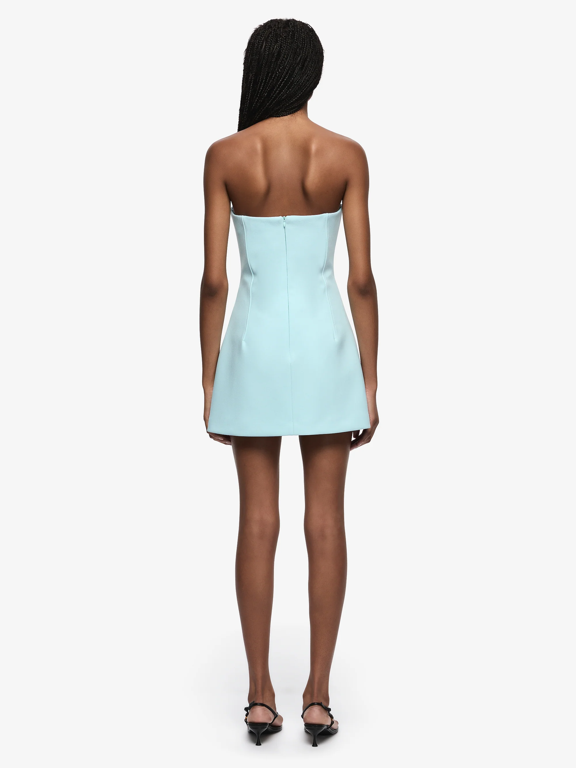 ROMEE STRAPLESS MINI DRESS - GLACIER BLUE - Image 4