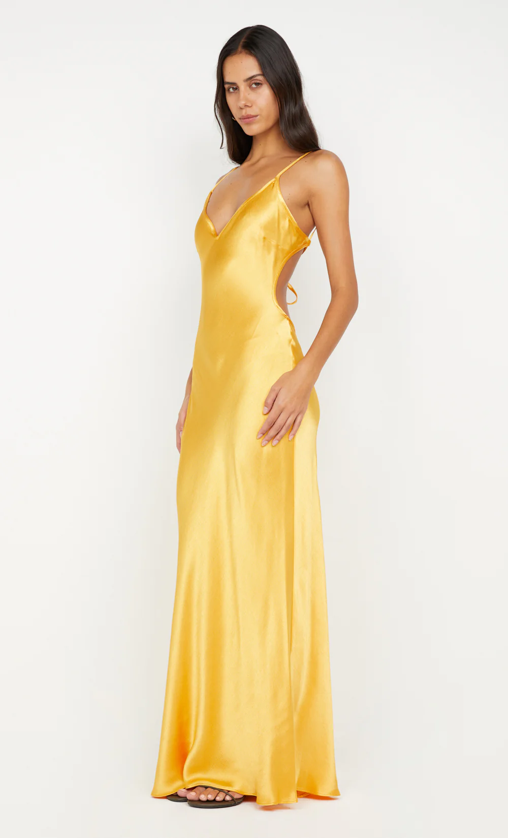SOL TIE MAXI DRESS - MANGO - Image 3