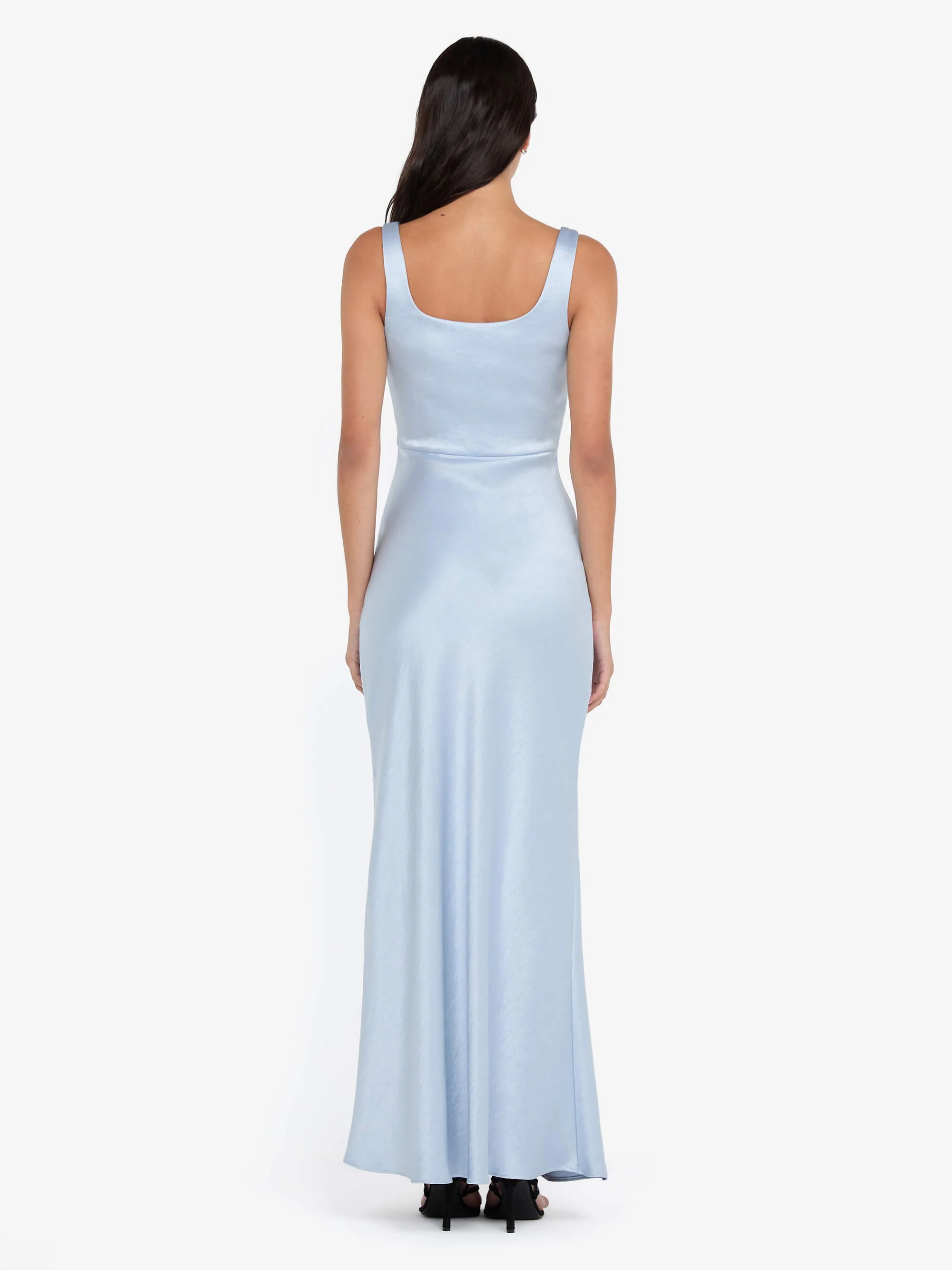 DREAMER SQUARE NECK DRESS - DUSTY BLUE - Image 4