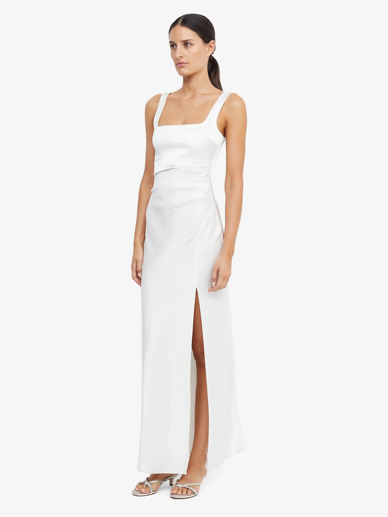 DREAMER SQUARE NECK DRESS - IVORY - Image 3