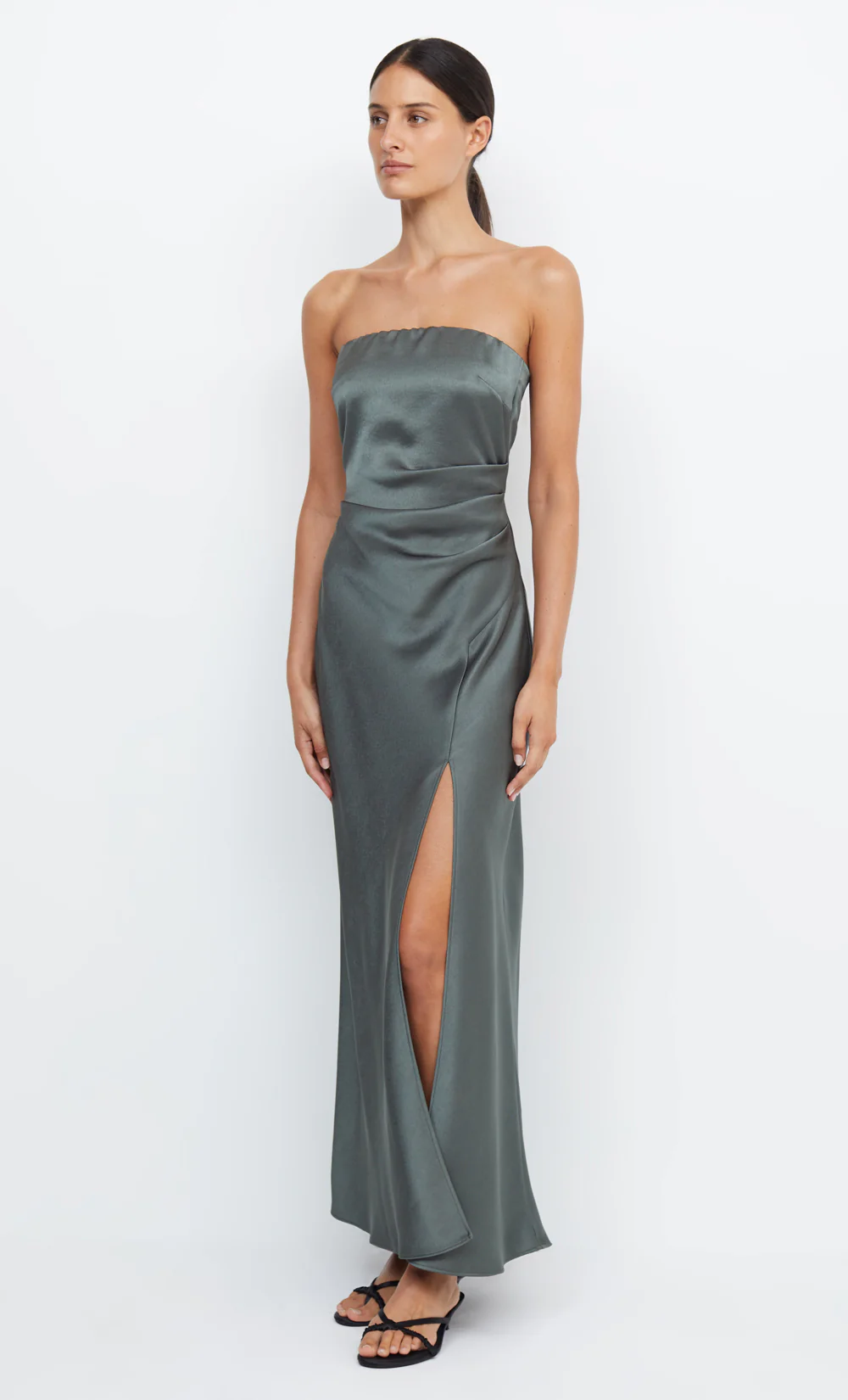 THE DREAMER STRAPLESS DRESS - DARK WILLOW - Image 3