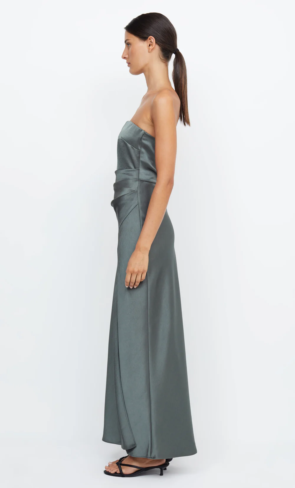 THE DREAMER STRAPLESS DRESS - DARK WILLOW - Image 4