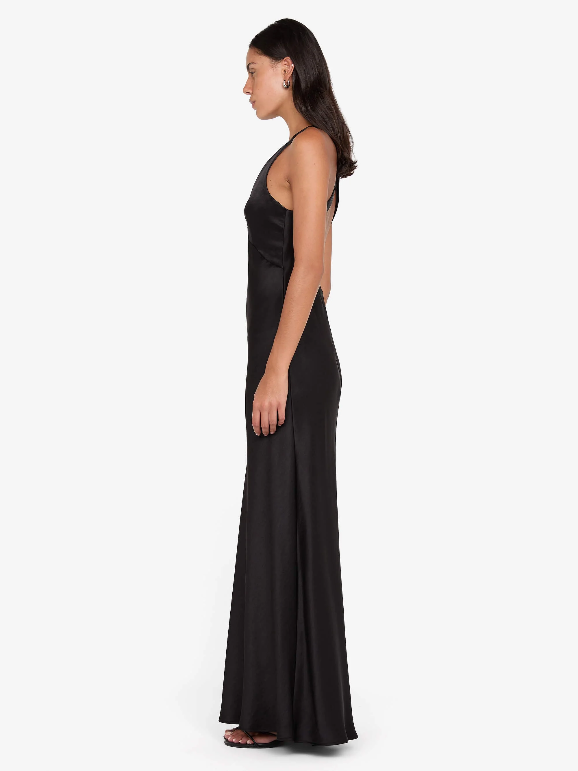 THE DREAMER V NECK DRESS - BLACK - Image 4